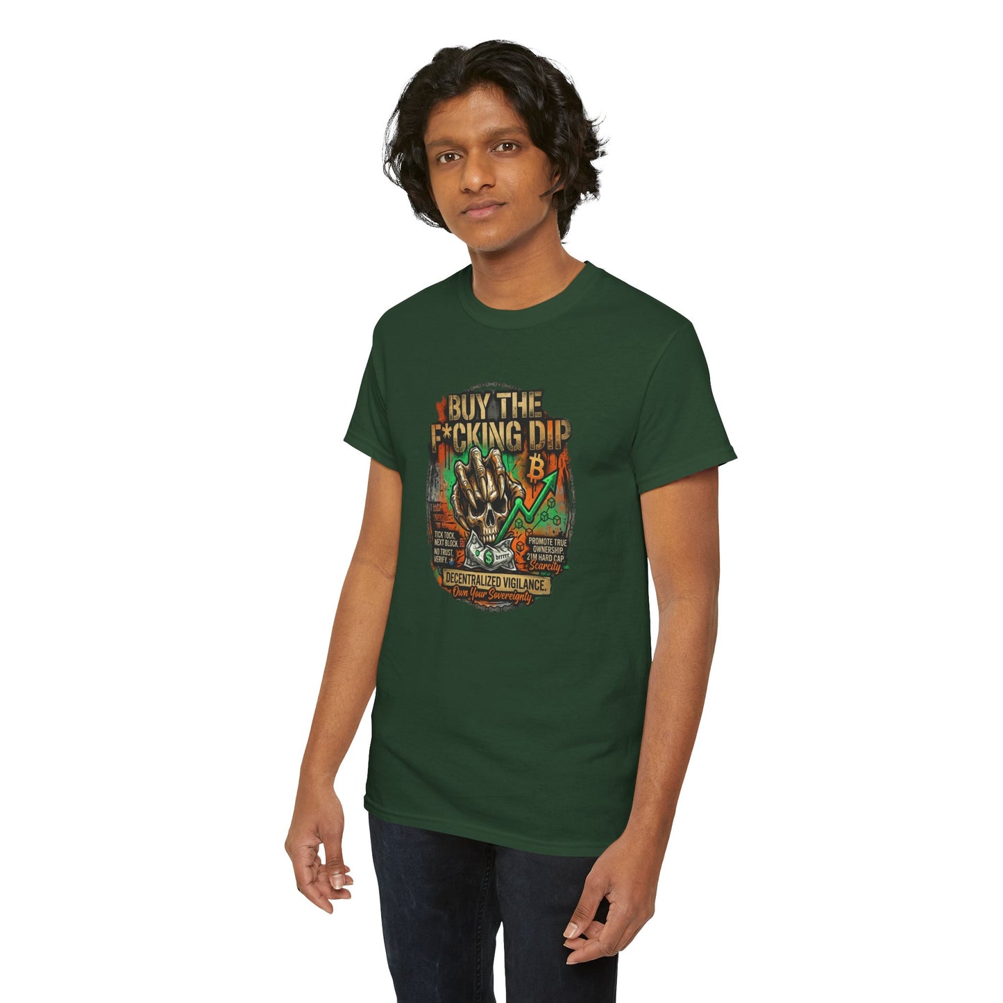 Buy The F*cking Dip Graphic Tee — Stock Market Crypto HODL Trading Shirt