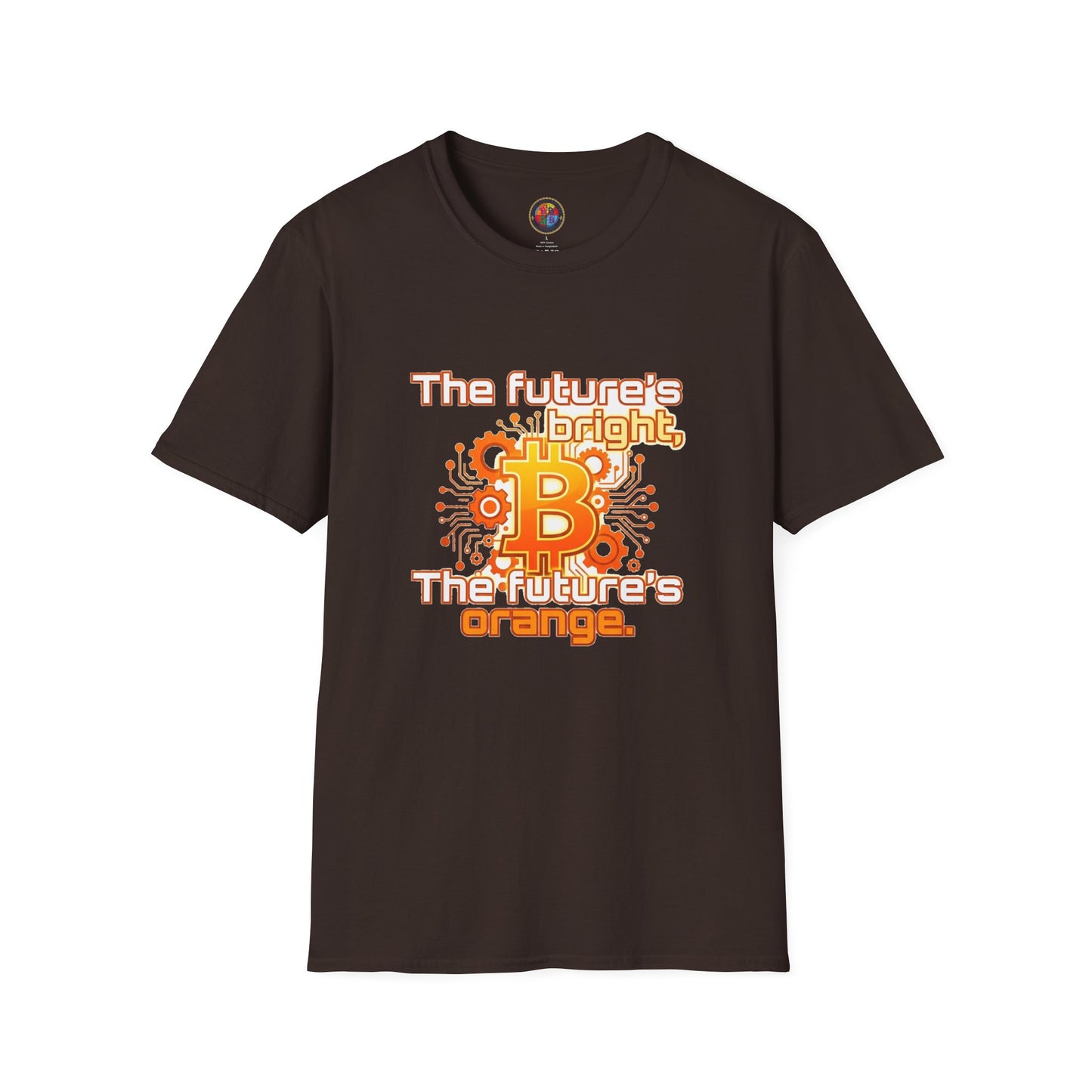 Bitcoin T-Shirt — “The Future’s Bright, The Future’s Orange” Crypto Tee