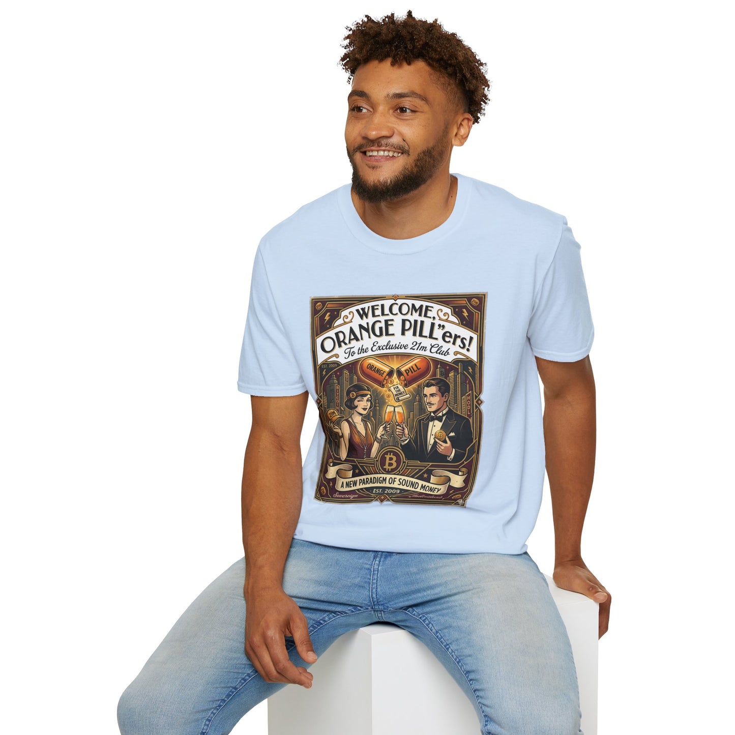 Vintage 'Welcome Orange Pill' T-Shirt — Retro Apothecary Graphic Tee