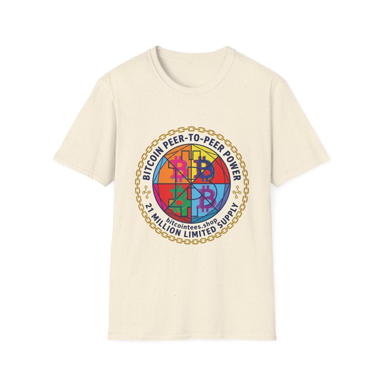 Bitcointees Colorwheel Logo T-Shirt — Crypto Peer-to-Peer Graphic Tee