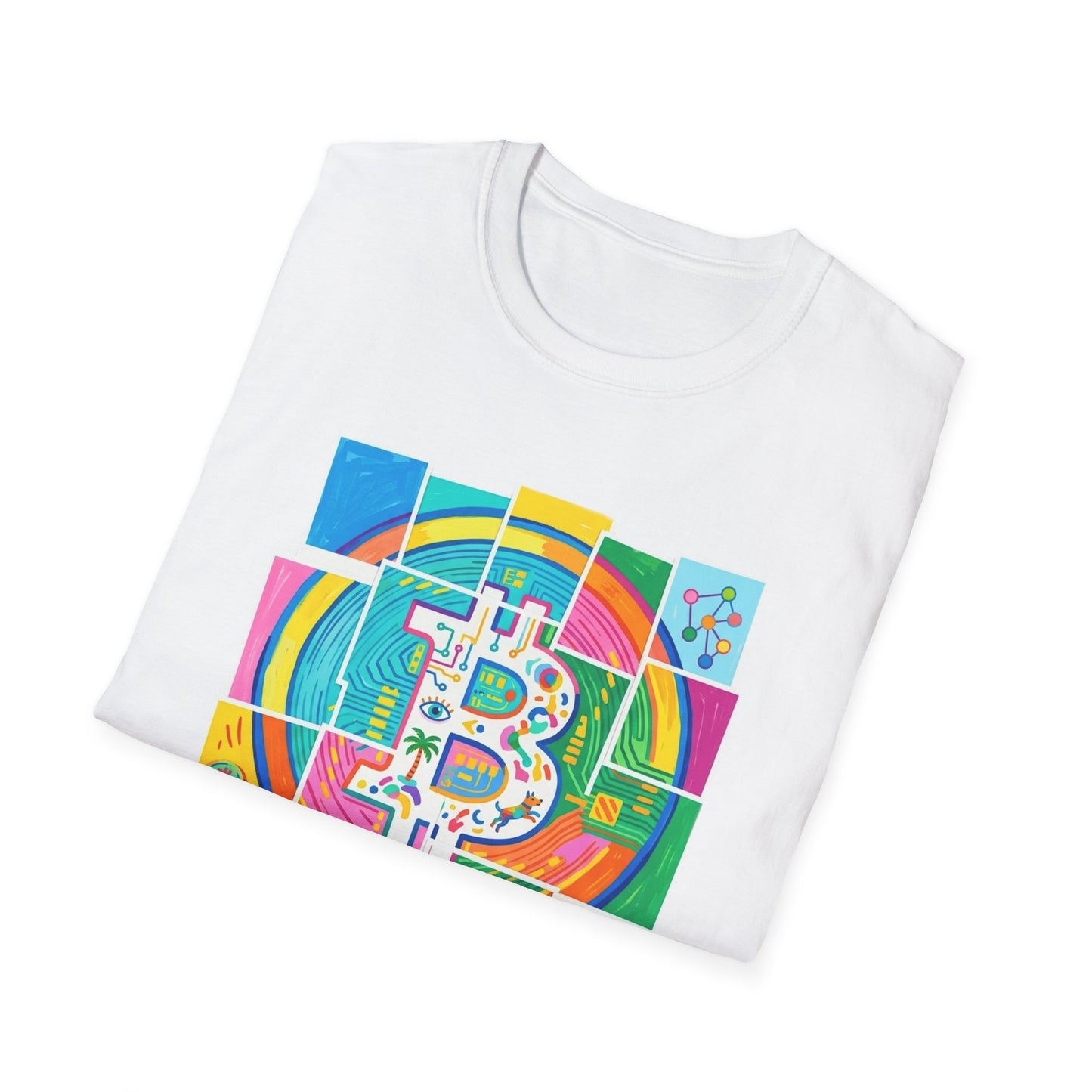 Bitcoin Decentralized Graphic T-Shirt — Colorful Crypto Logo Tee