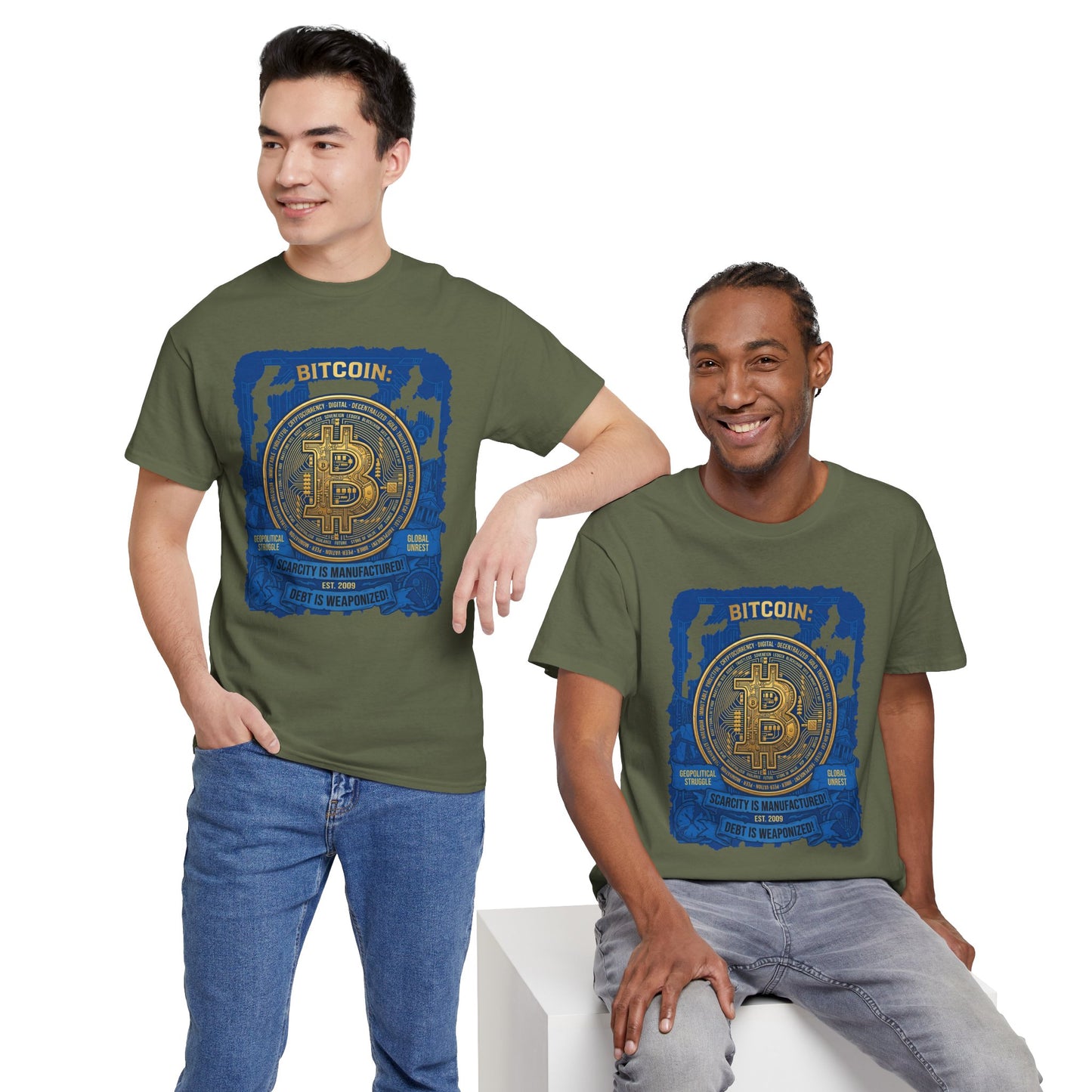 Bitcoin Vintage Coin Graphic Tee — Crypto Enthusiast T-Shirt