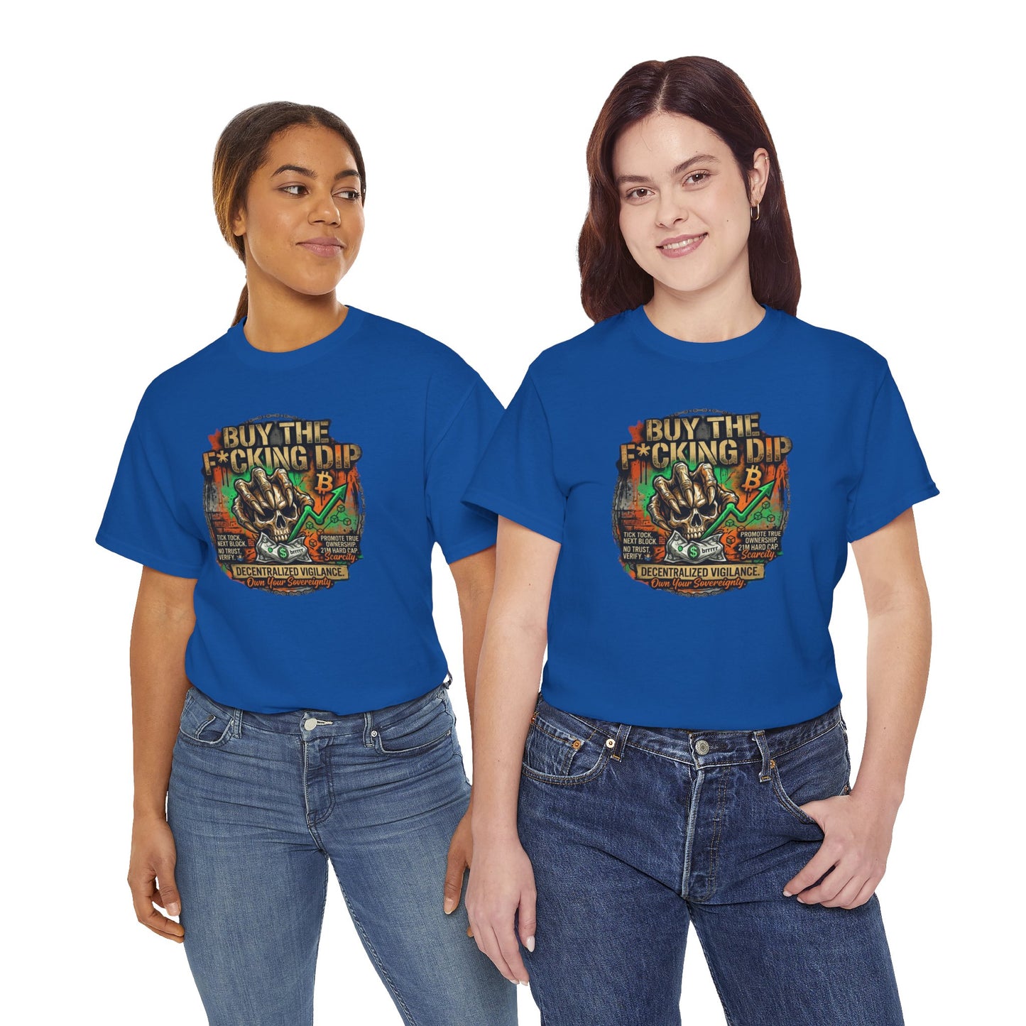 Buy The F*cking Dip Graphic Tee — Stock Market Crypto HODL Trading Shirt