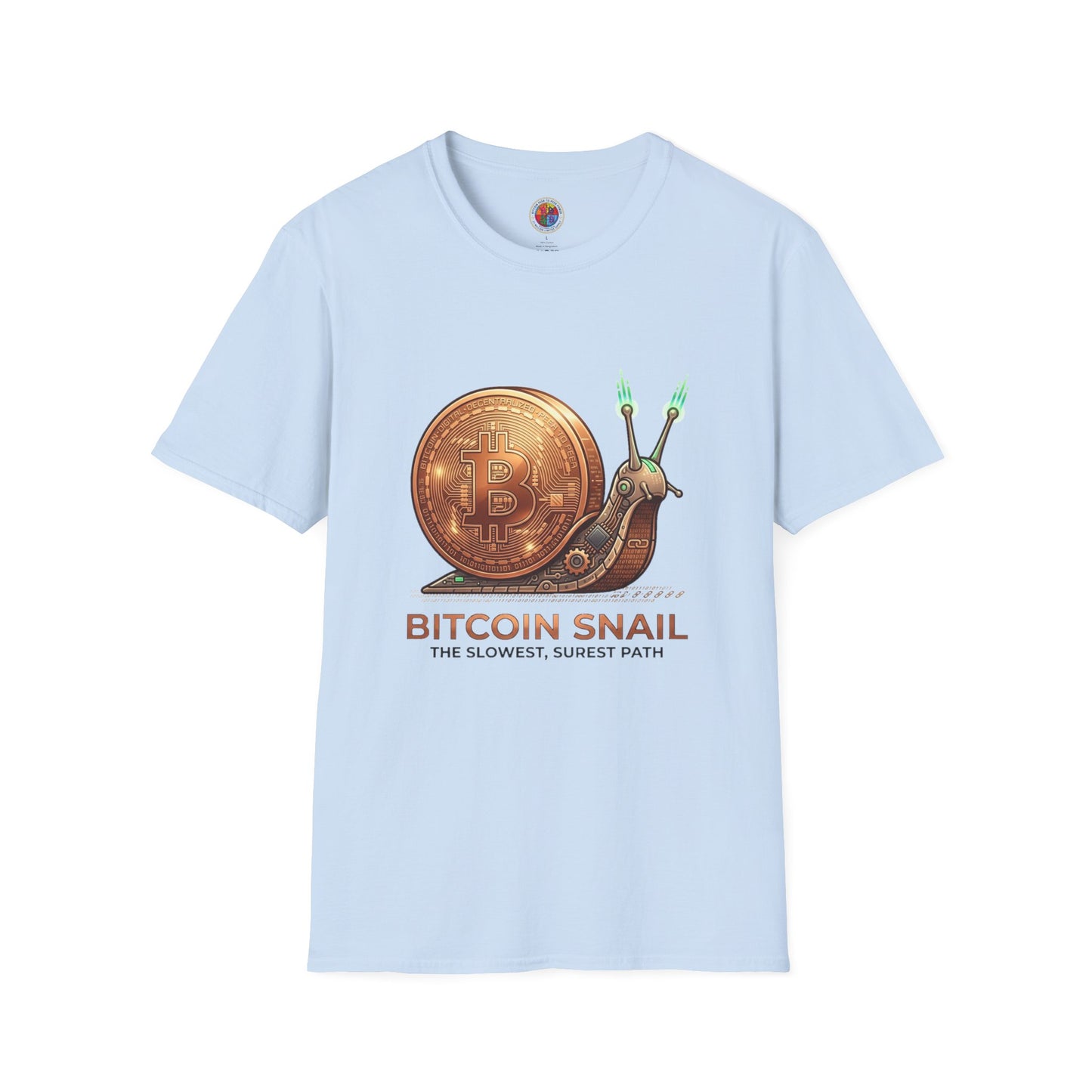 Bitcoin Snail T-Shirt — "Bitcoin Snail: The Slowest, Surest Path" Crypto Tee