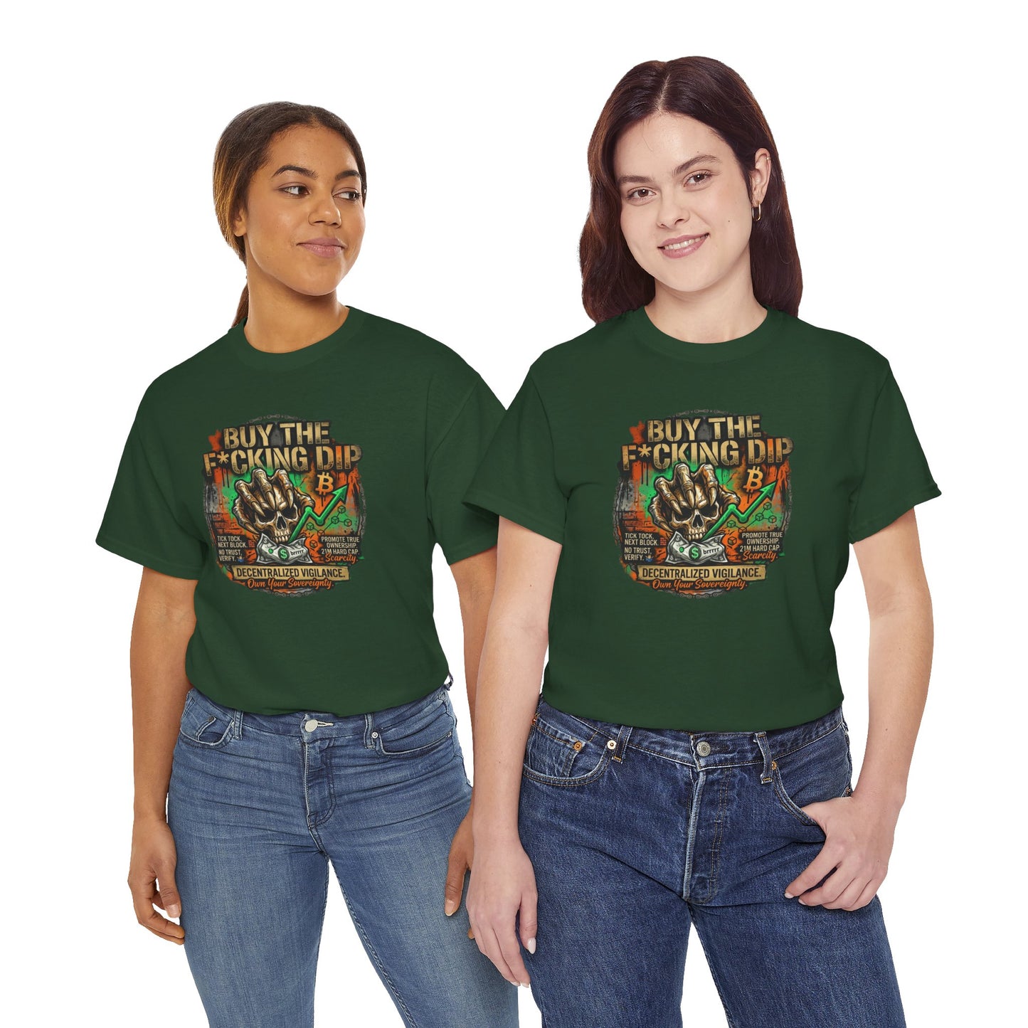 Buy The F*cking Dip Graphic Tee — Stock Market Crypto HODL Trading Shirt