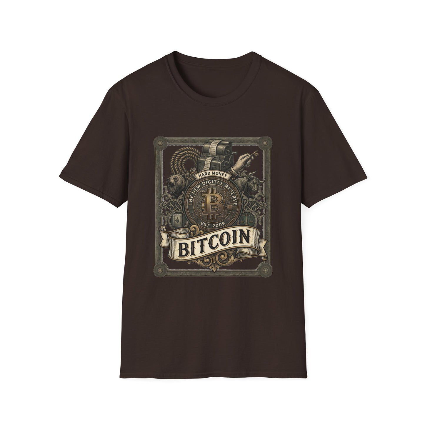 Bitcoin Steampunk T-Shirt — Vintage Crypto Emblem Tee