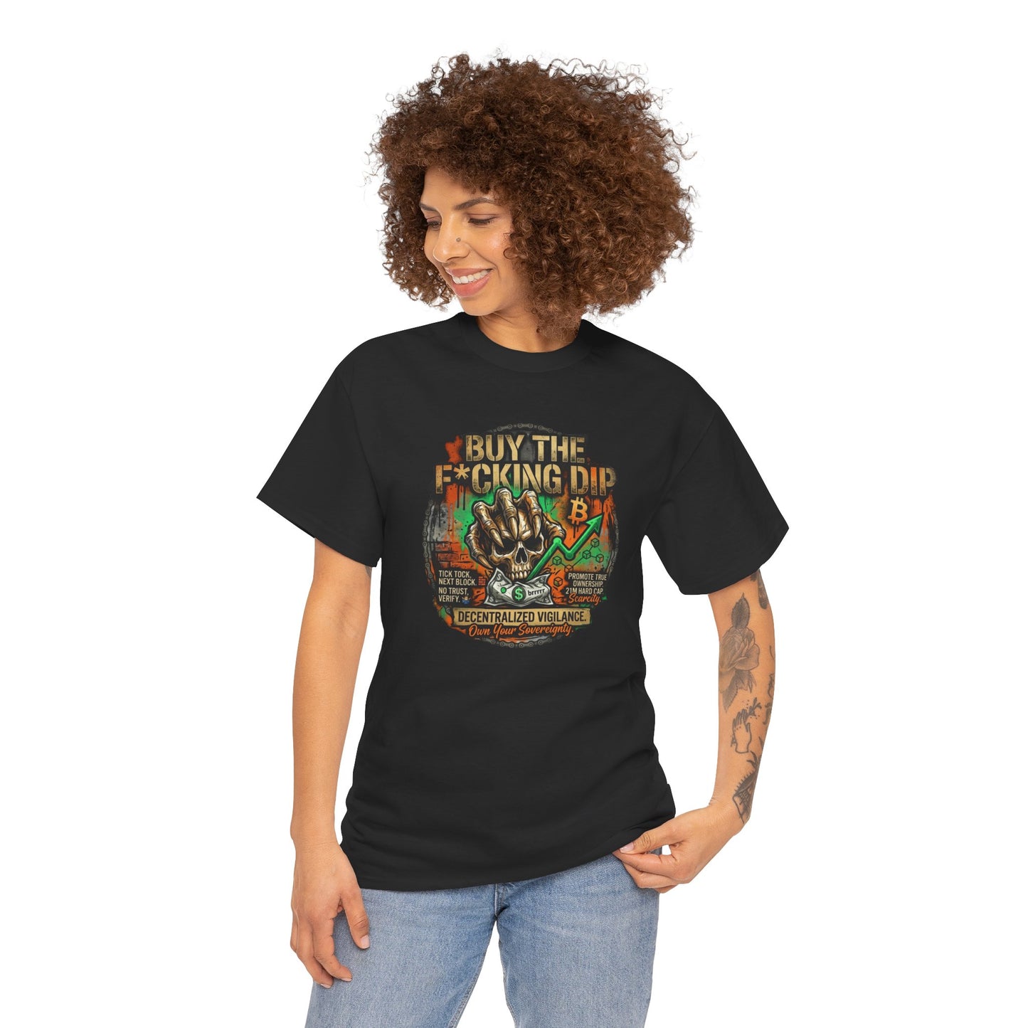Buy The F*cking Dip Graphic Tee — Stock Market Crypto HODL Trading Shirt