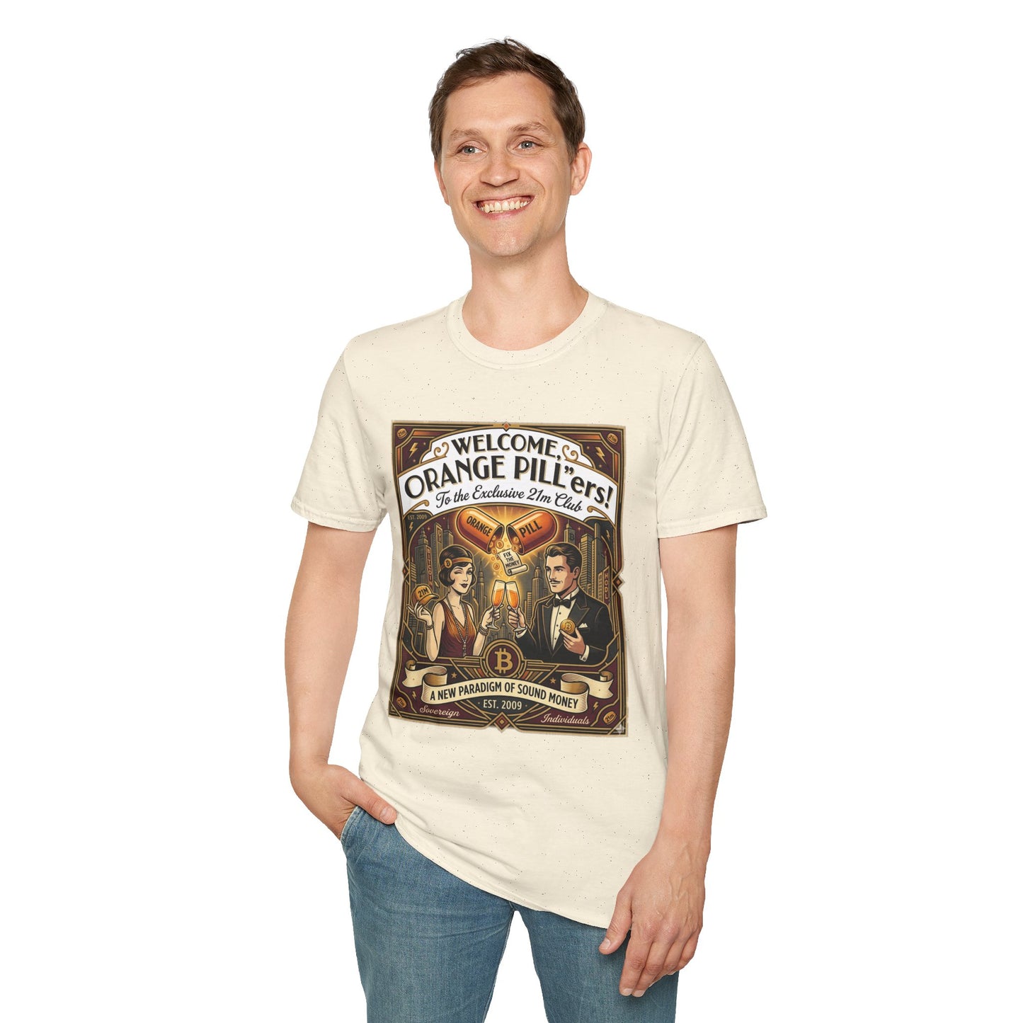 Vintage 'Welcome Orange Pill' T-Shirt — Retro Apothecary Graphic Tee