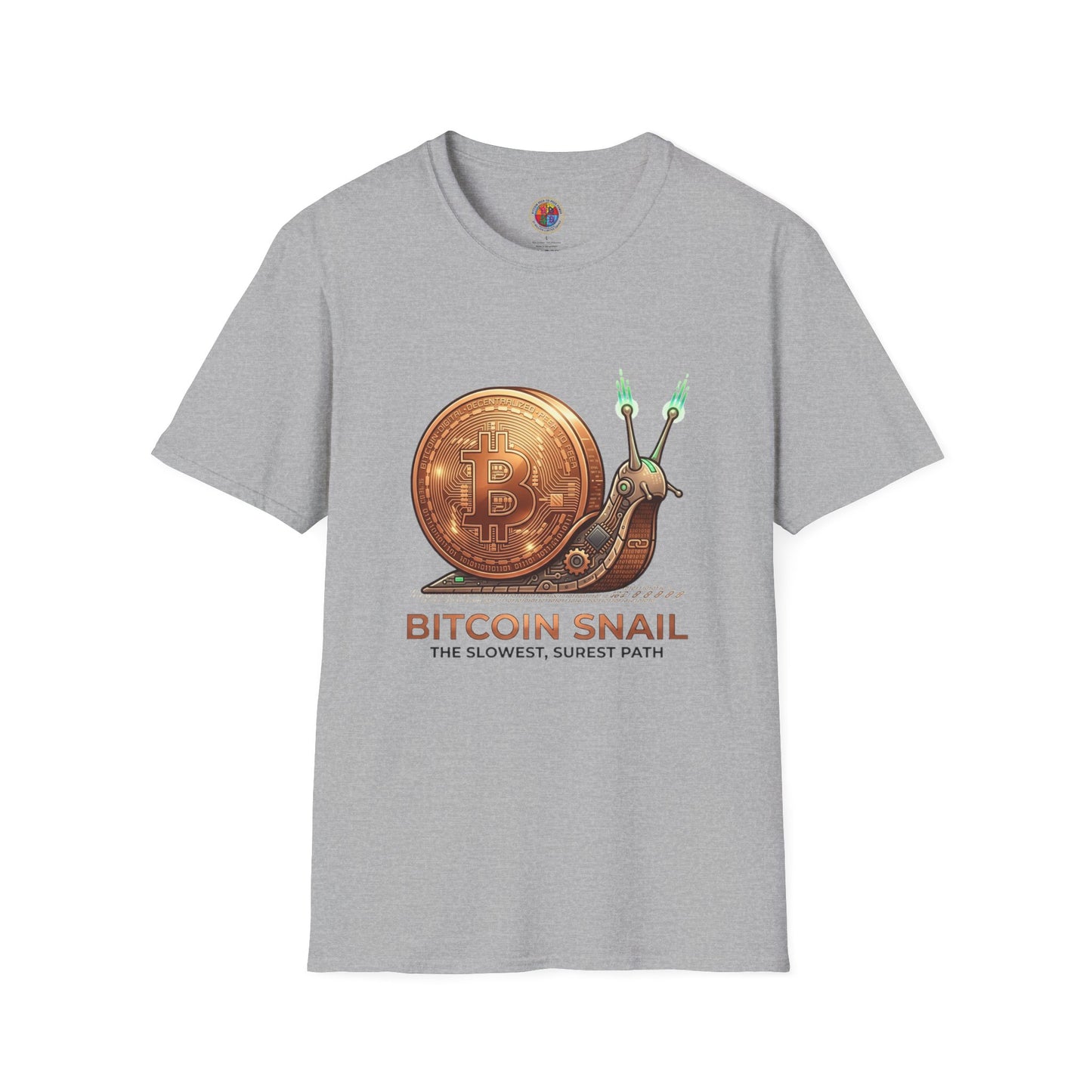 Bitcoin Snail T-Shirt — "Bitcoin Snail: The Slowest, Surest Path" Crypto Tee