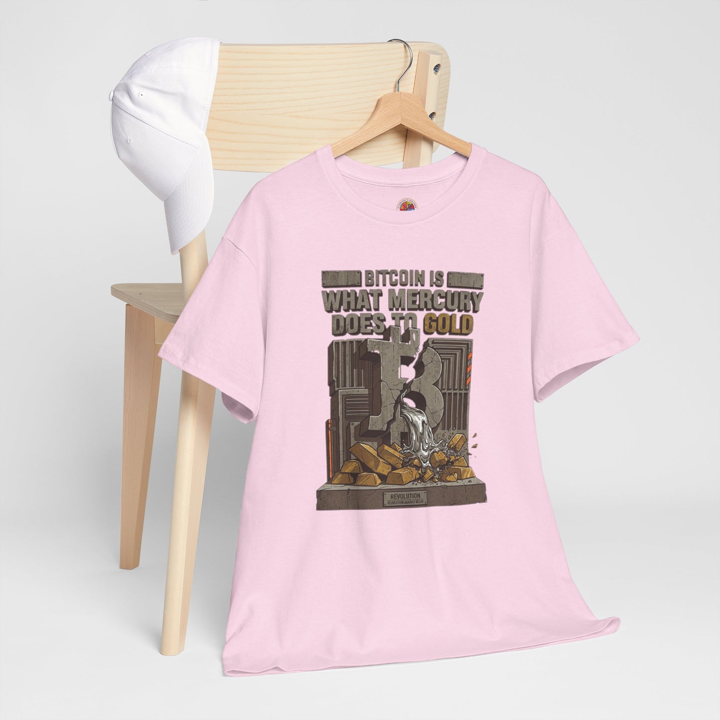 Bitcoin Mercury Effect T-Shirt — "Bitcoin is what mercury does to gold" Graphic Tee