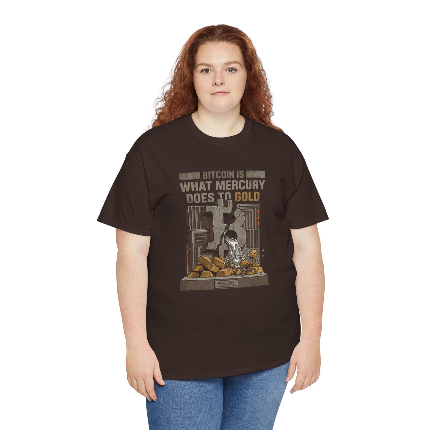 Bitcoin Mercury Effect T-Shirt — "Bitcoin is what mercury does to gold" Graphic Tee