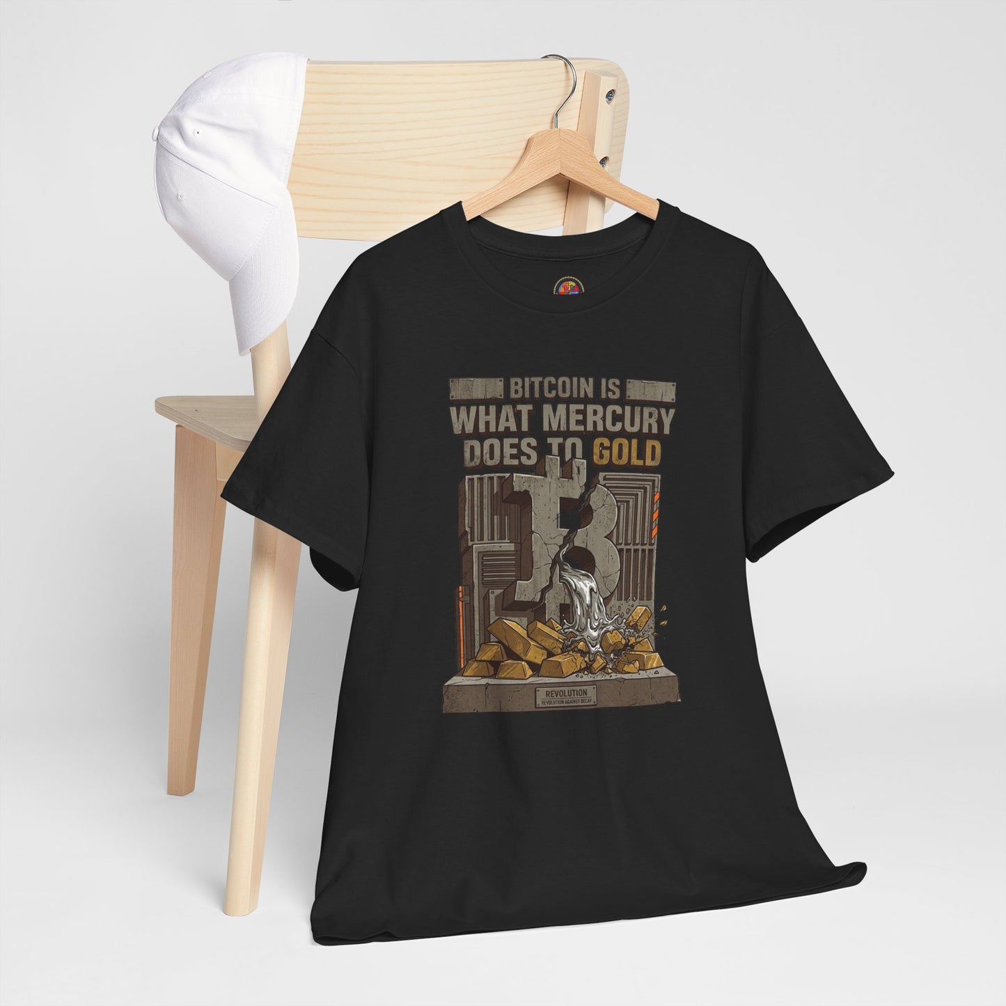 Bitcoin Mercury Effect T-Shirt — "Bitcoin is what mercury does to gold" Graphic Tee