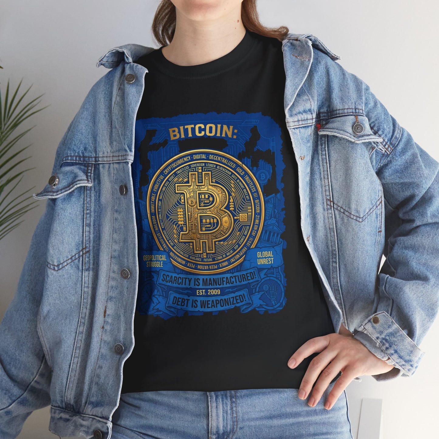 Bitcoin Vintage Coin Graphic Tee — Crypto Enthusiast T-Shirt