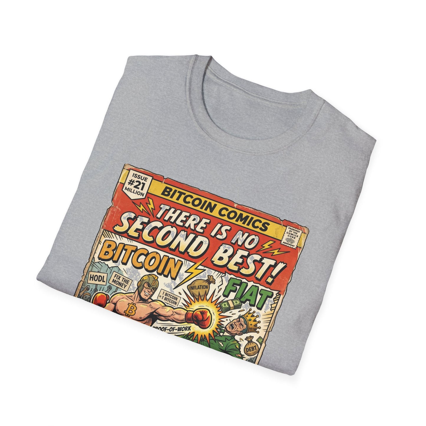 Bitcoin Comics Retro T-Shirt — "There Is No Second Best!" Vintage Crypto Tee