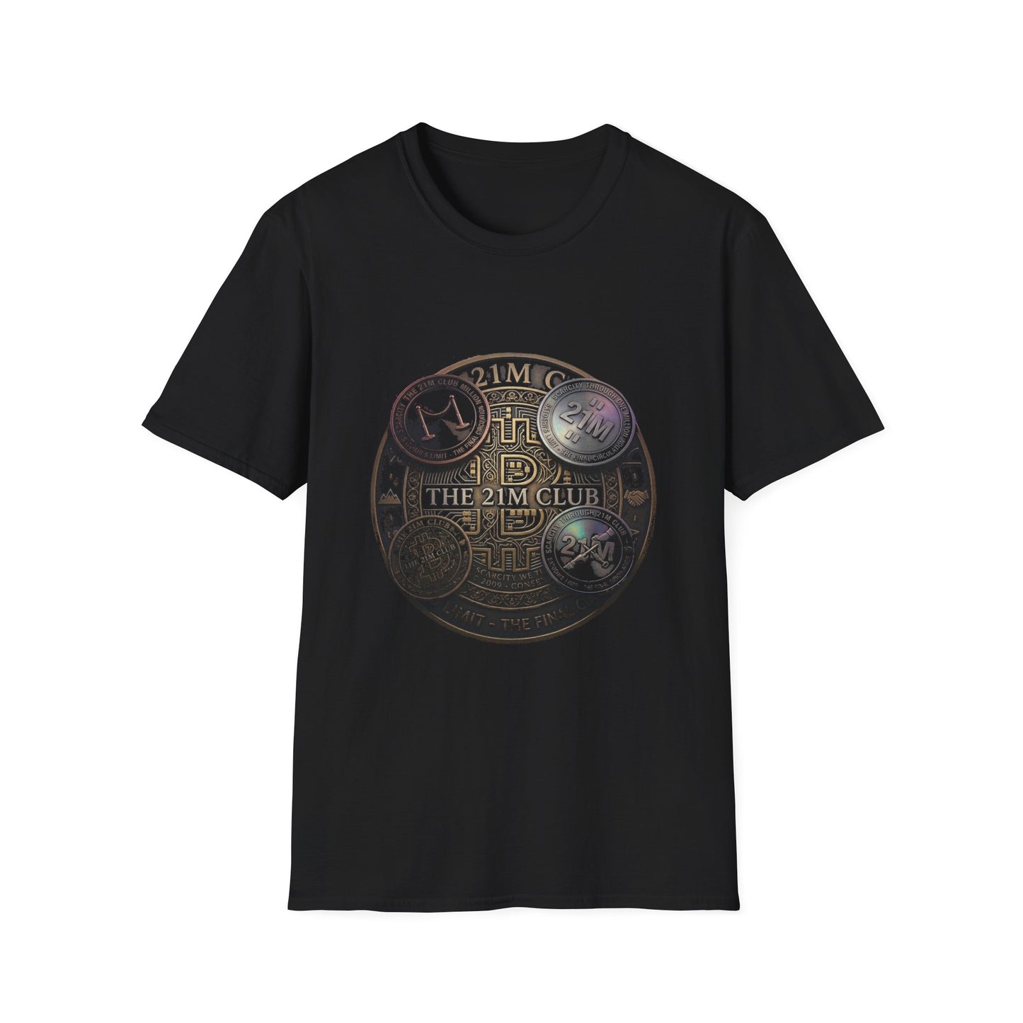 Vintage 21M Club Coin Circle T-Shirt — Retro Currency Graphic Tee