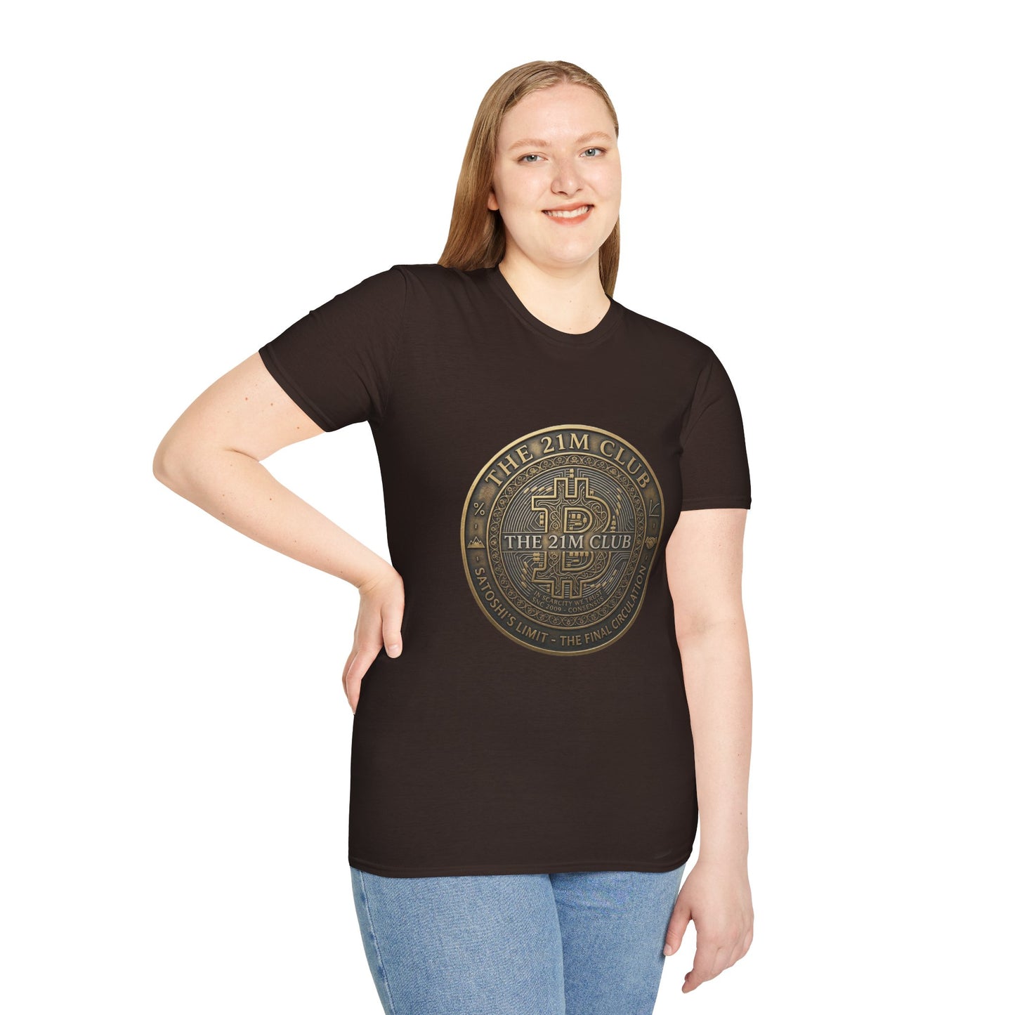 Bitcoin The 21M Club T-Shirt — Retro Crypto Coin Design