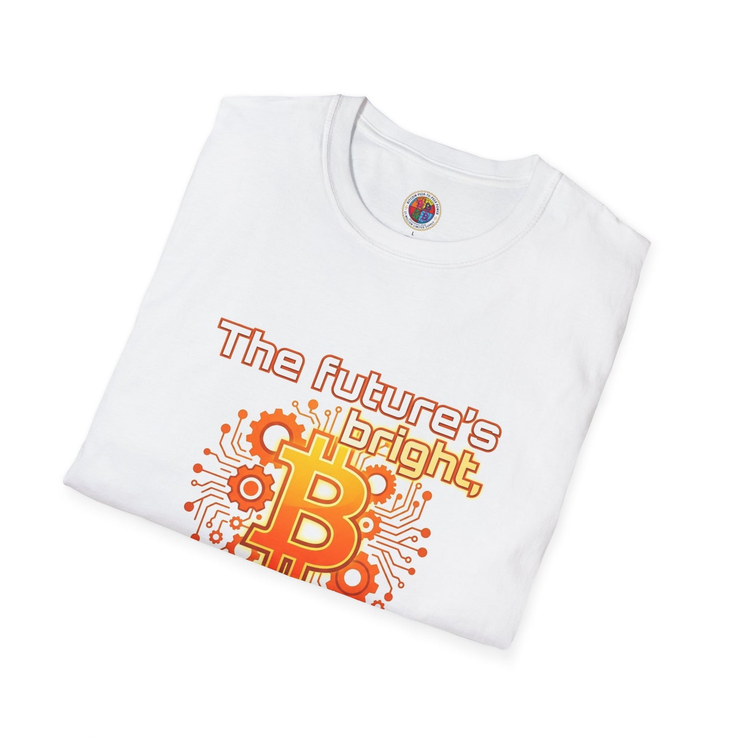 Bitcoin T-Shirt — “The Future’s Bright, The Future’s Orange” Crypto Tee