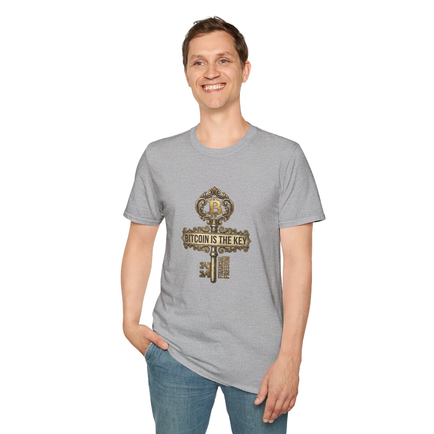 Bitcoin Is The Key Graphic T-Shirt — Vintage Key Crypto Tee