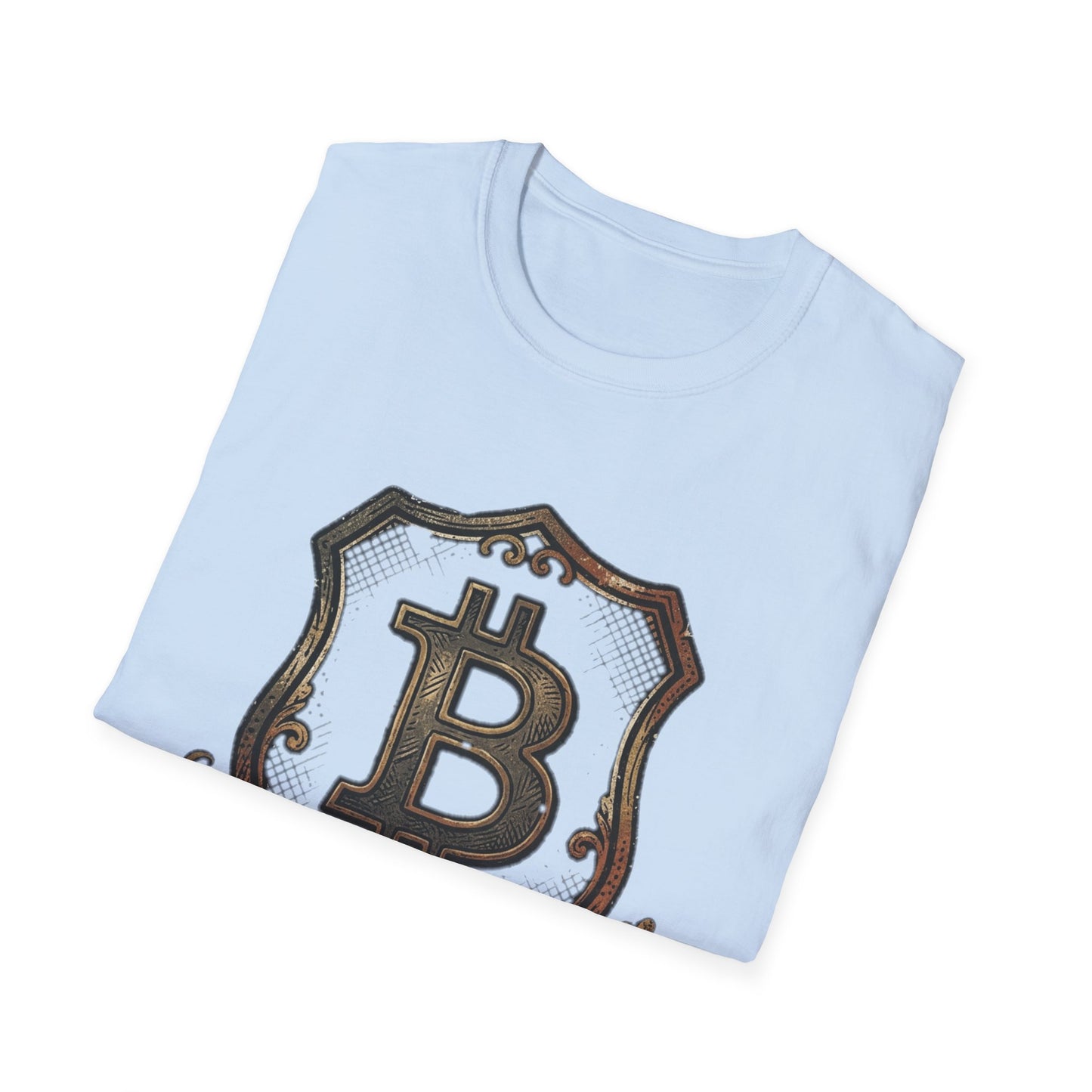 Bitcoin Crest T-Shirt — Vintage Cryptocurrency Emblem Tee