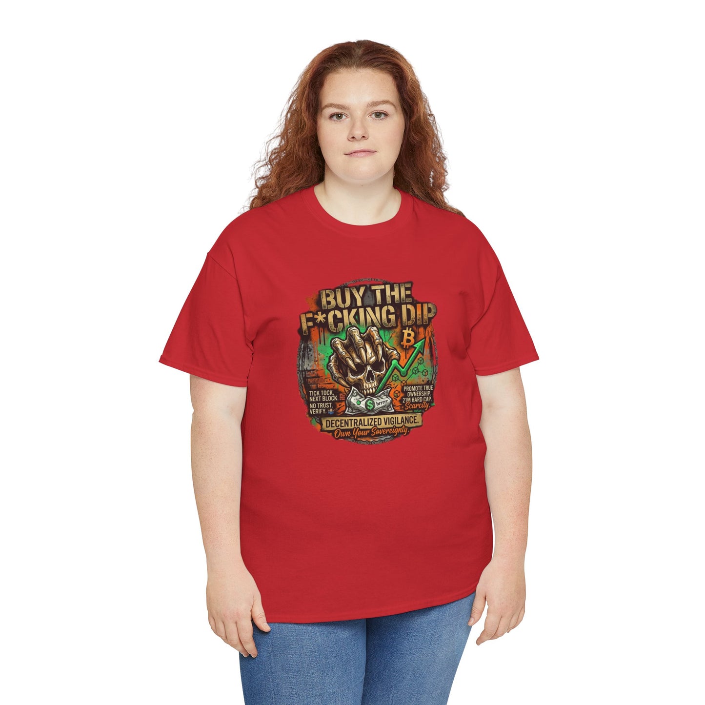Buy The F*cking Dip Graphic Tee — Stock Market Crypto HODL Trading Shirt
