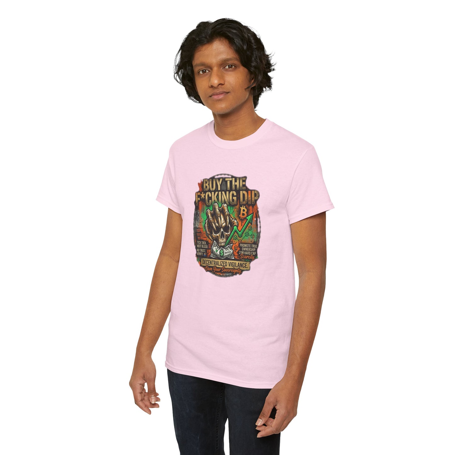 Buy The F*cking Dip Graphic Tee — Stock Market Crypto HODL Trading Shirt