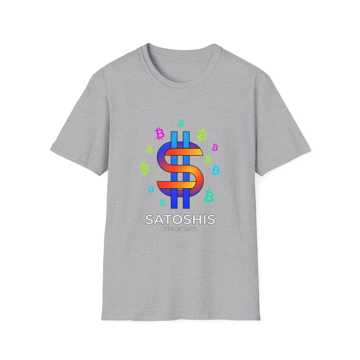 Satoshis Colorful Bitcoin Logo T-Shirt