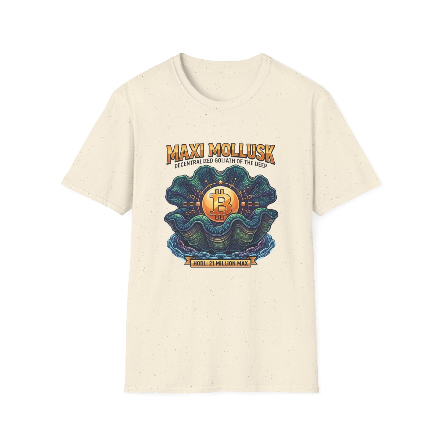 Bitcoin Pearl T-Shirt — "Maxi Mollusk" Crypto Art Tee
