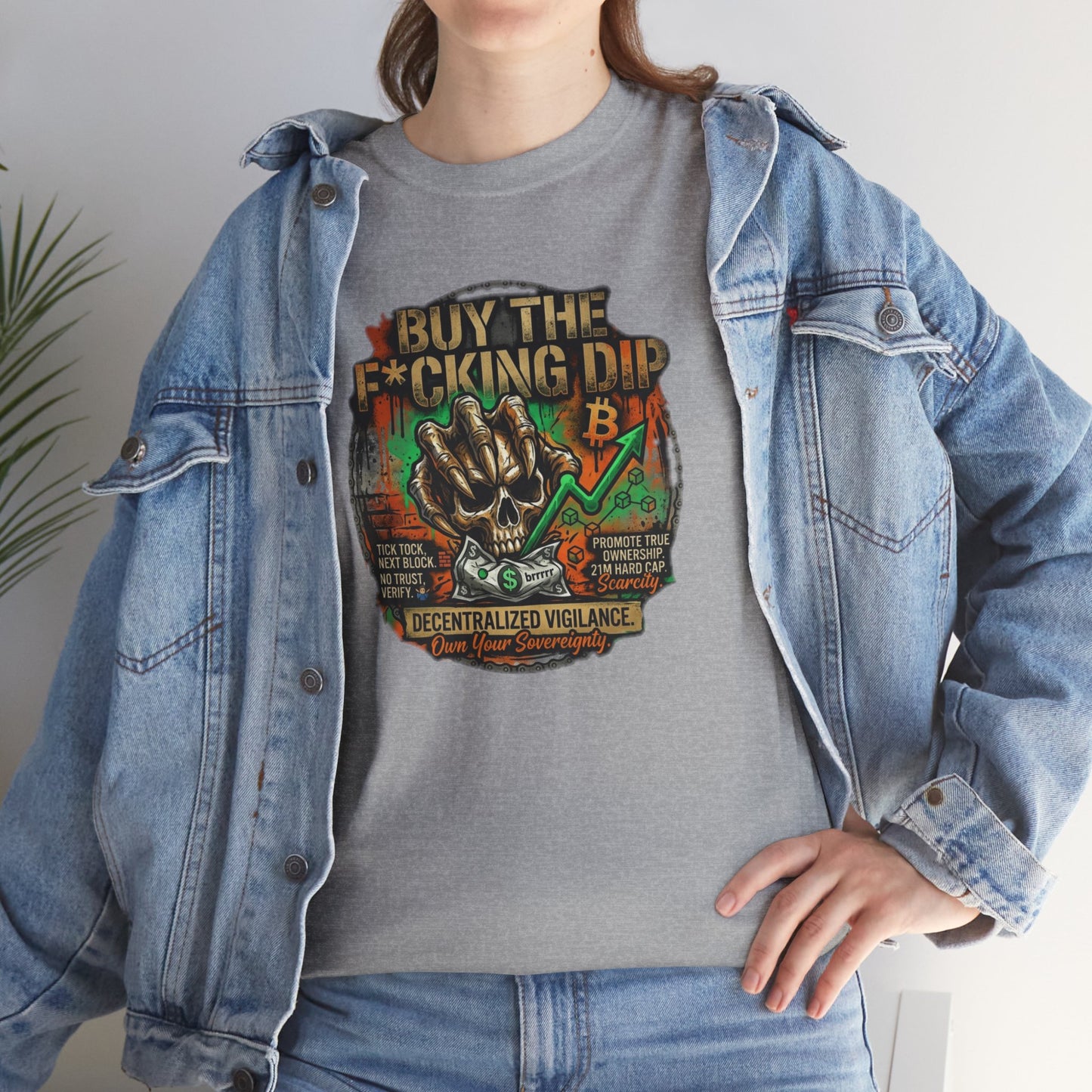 Buy The F*cking Dip Graphic Tee — Stock Market Crypto HODL Trading Shirt