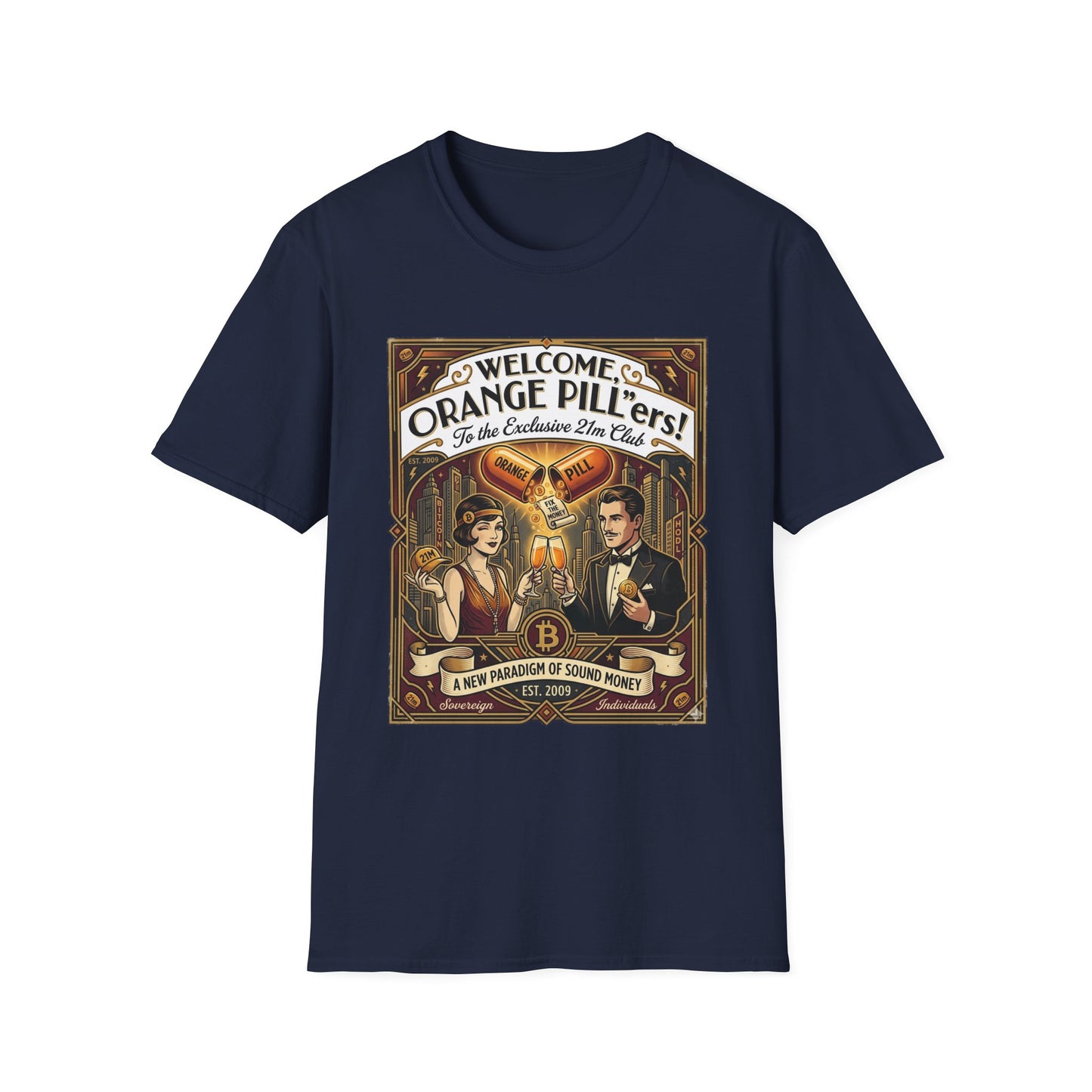 Vintage 'Welcome Orange Pill' T-Shirt — Retro Apothecary Graphic Tee