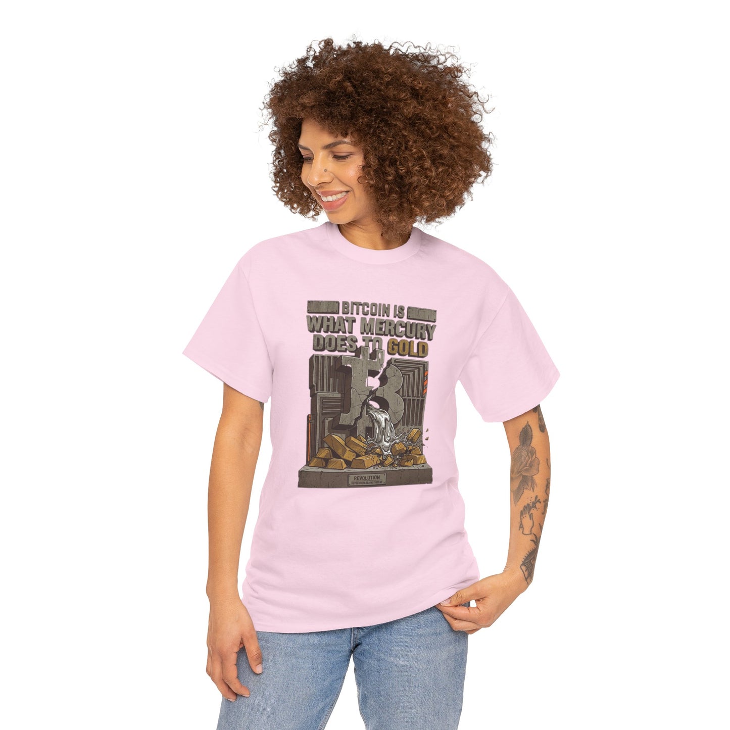 Bitcoin Mercury Effect T-Shirt — "Bitcoin is what mercury does to gold" Graphic Tee