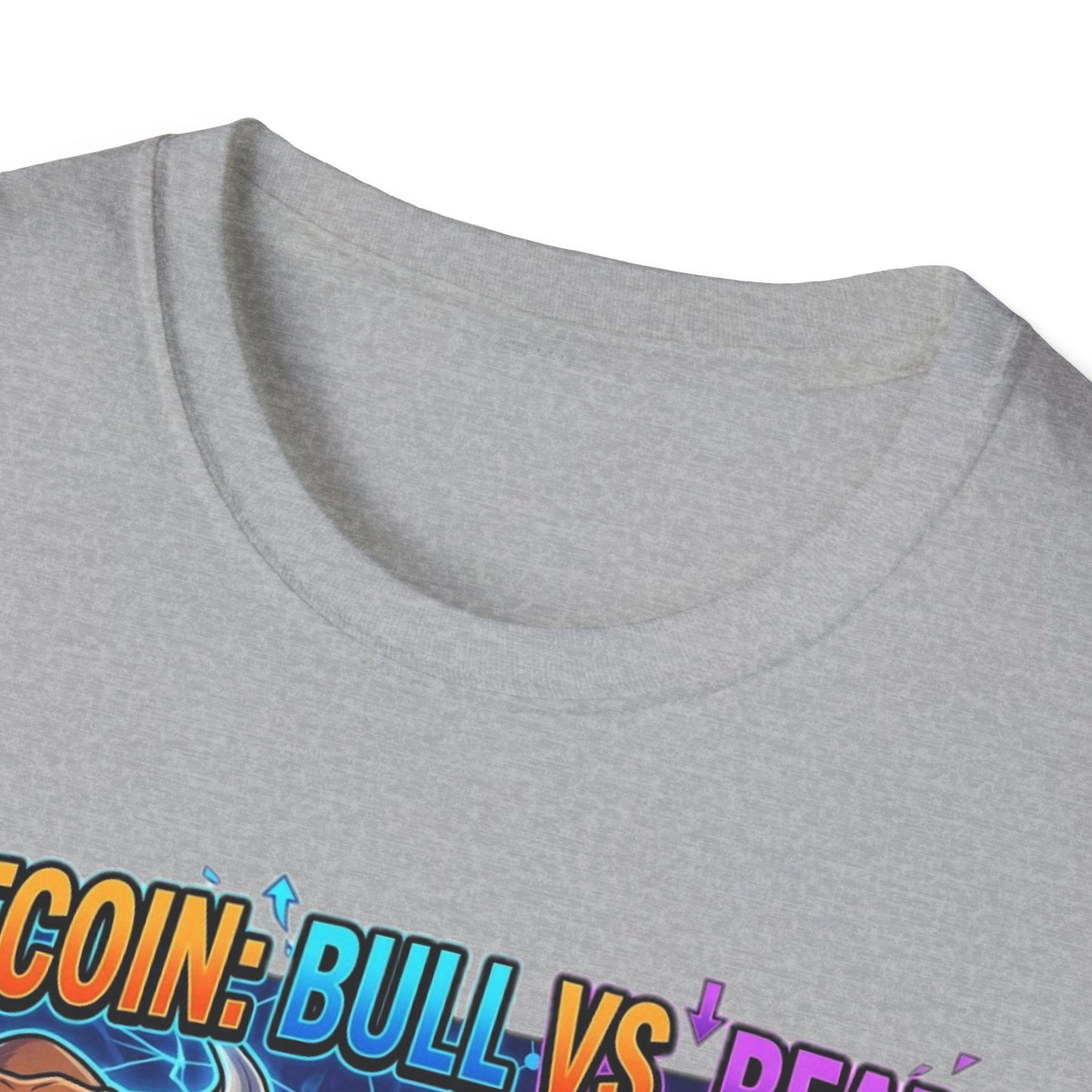 Bitcoin Bull vs Bear T-Shirt - 'The Decentralized Battle' Crypto Graphic Tee