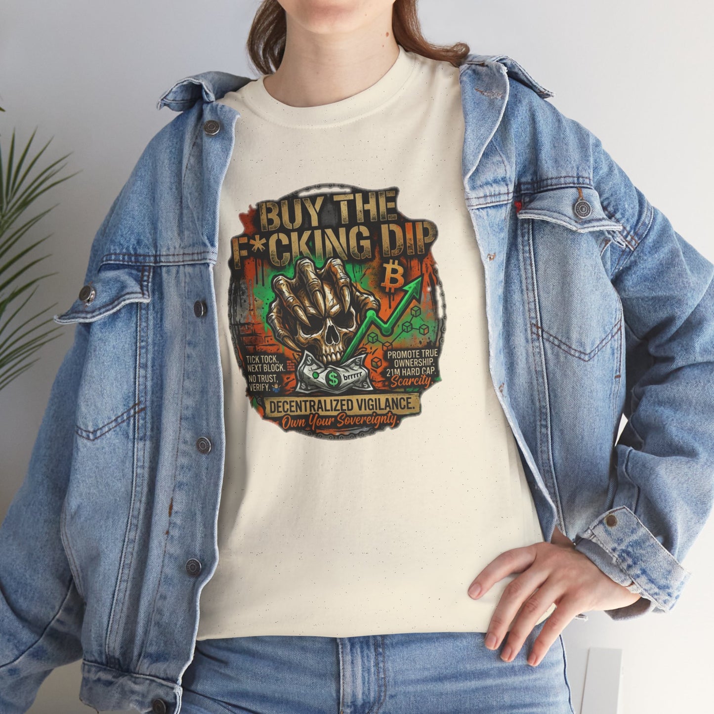 Buy The F*cking Dip Graphic Tee — Stock Market Crypto HODL Trading Shirt