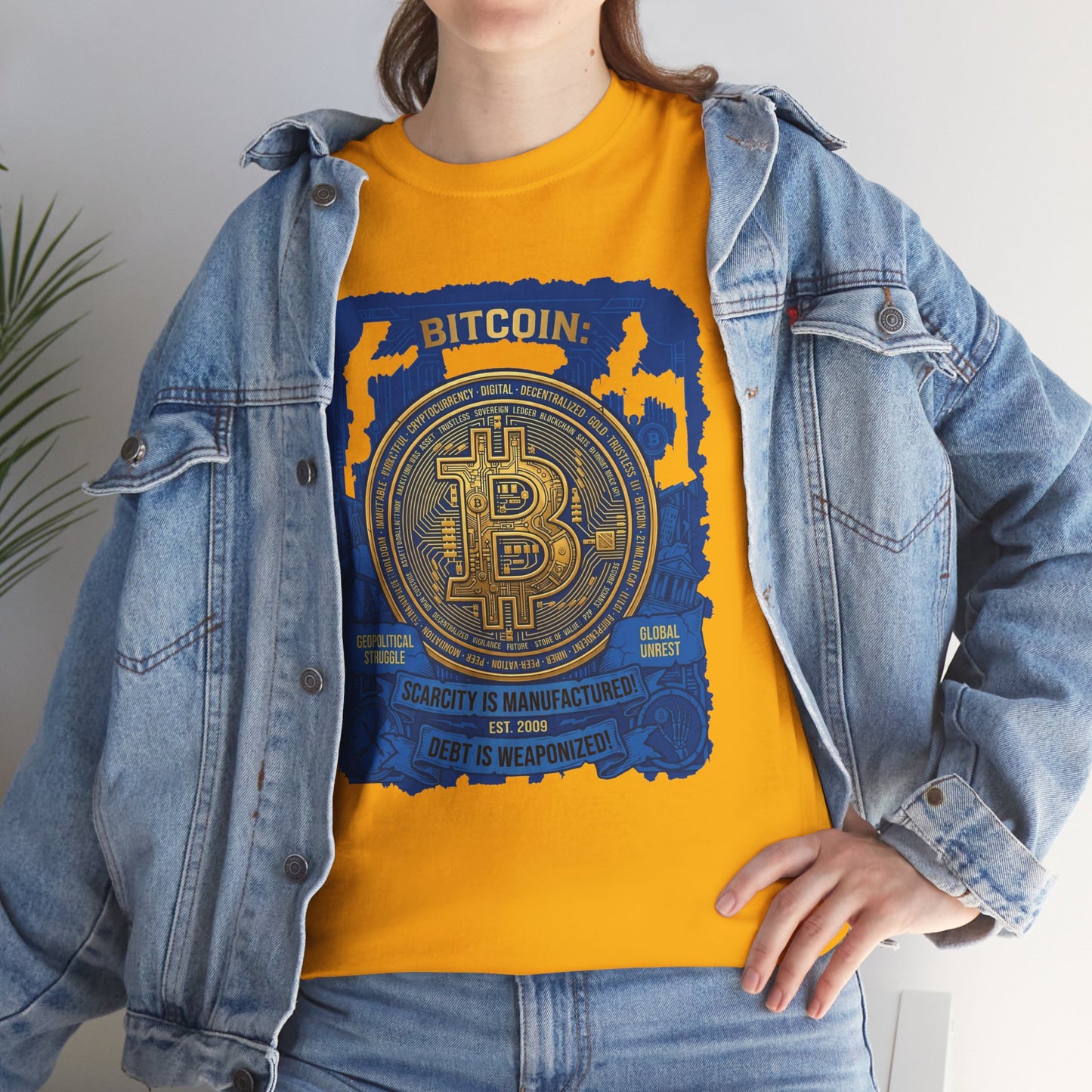 Bitcoin Vintage Coin Graphic Tee — Crypto Enthusiast T-Shirt
