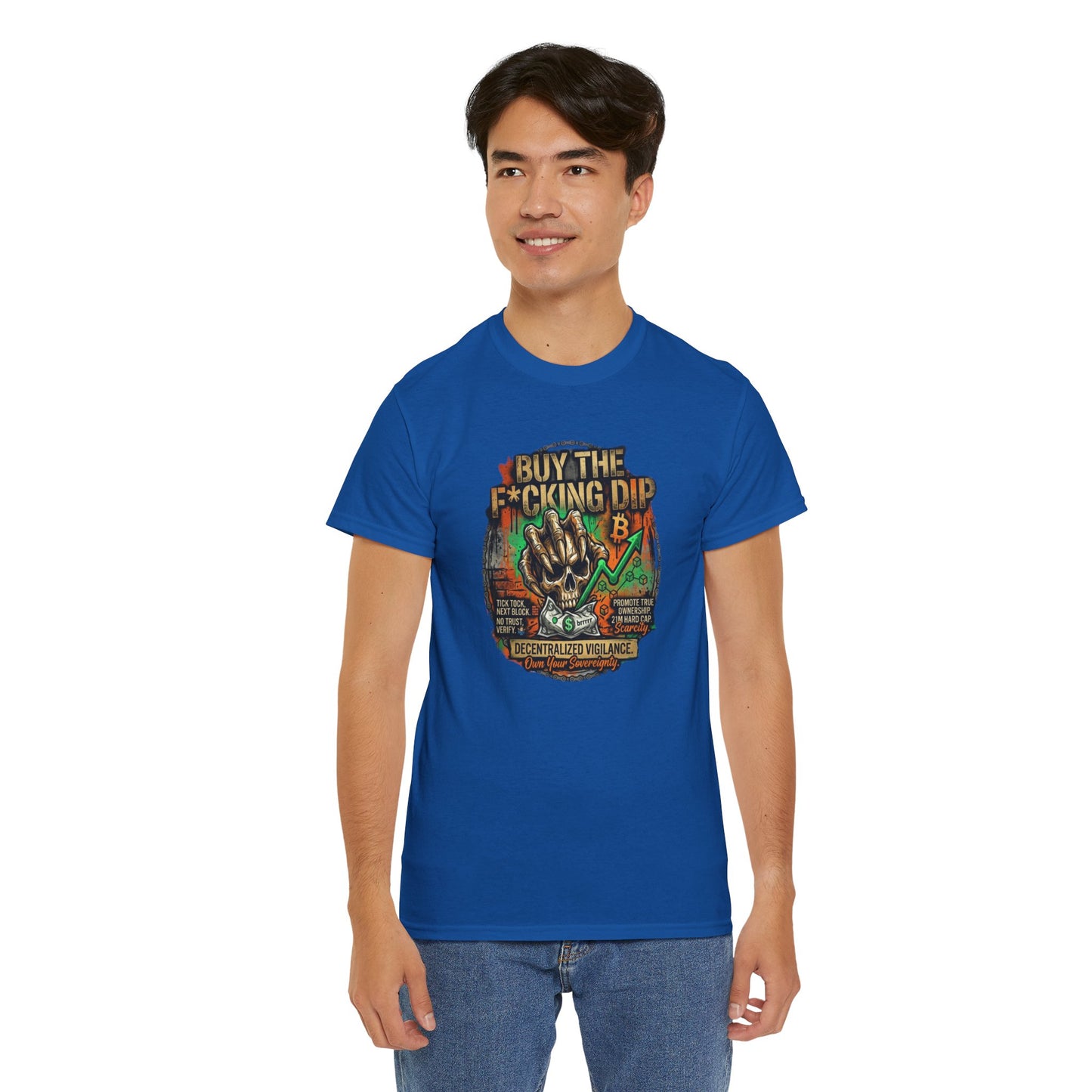 Buy The F*cking Dip Graphic Tee — Stock Market Crypto HODL Trading Shirt