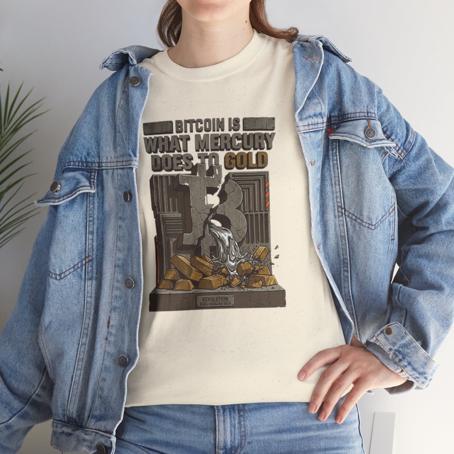 Bitcoin Mercury Effect T-Shirt — "Bitcoin is what mercury does to gold" Graphic Tee