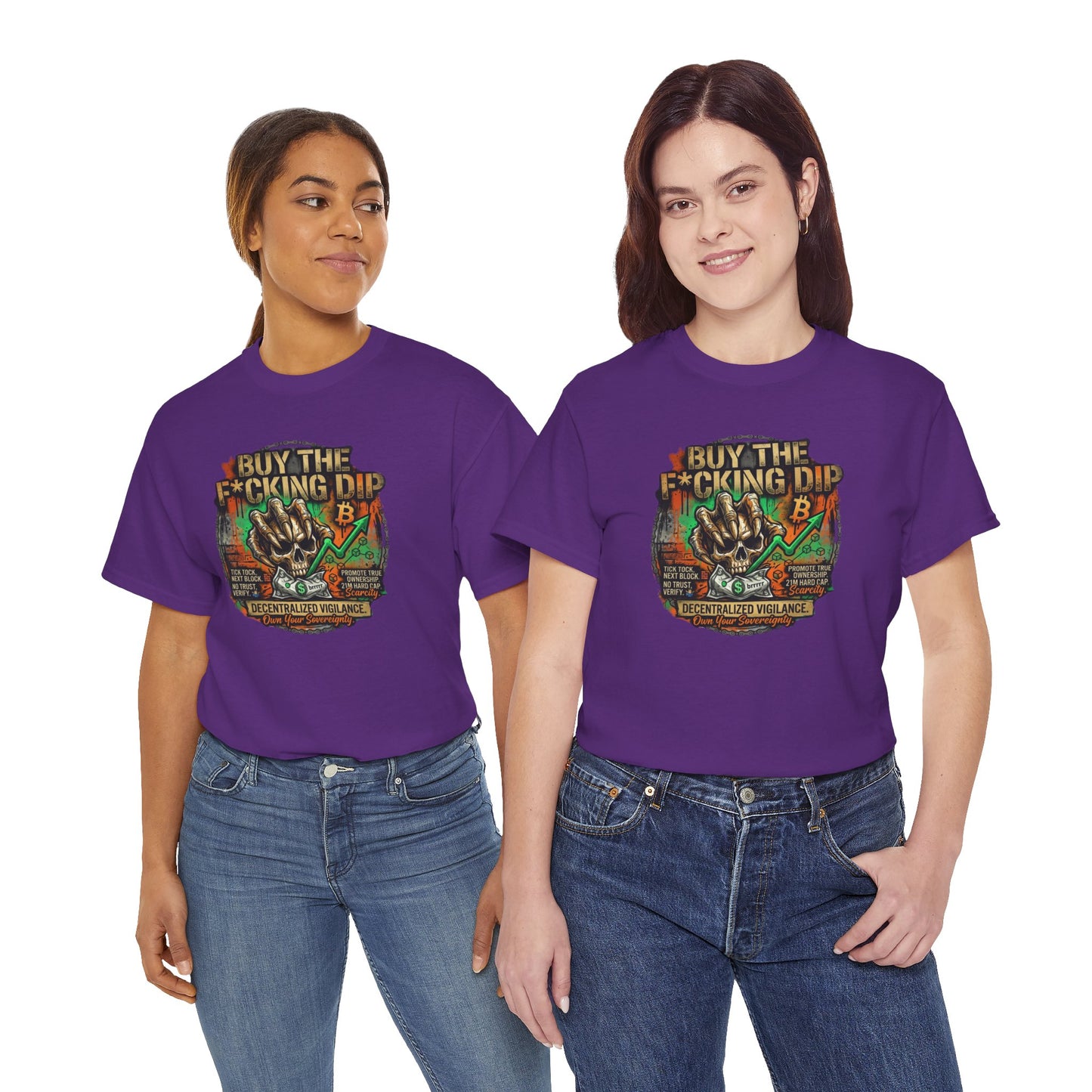 Buy The F*cking Dip Graphic Tee — Stock Market Crypto HODL Trading Shirt