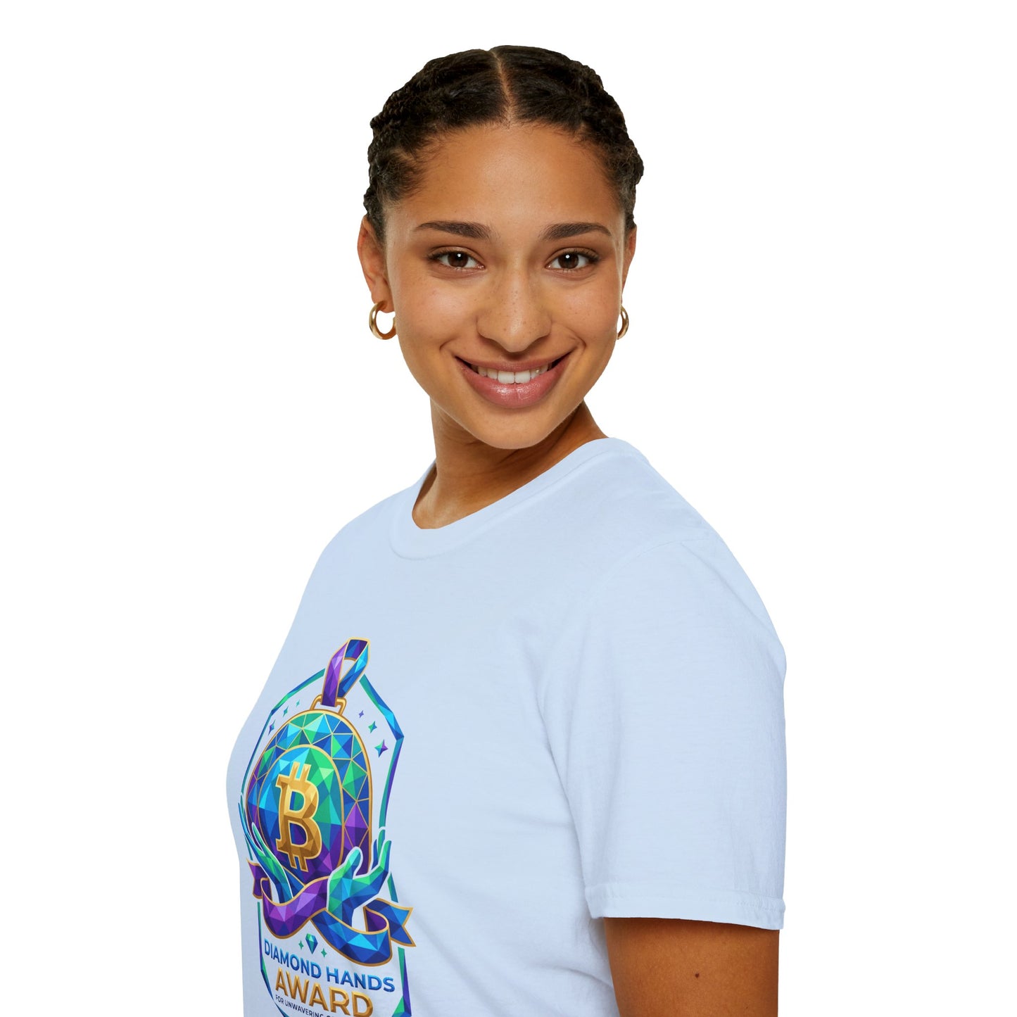 Bitcoin Diamond Hands Award T-Shirt — Crypto Investor Graphic Tee