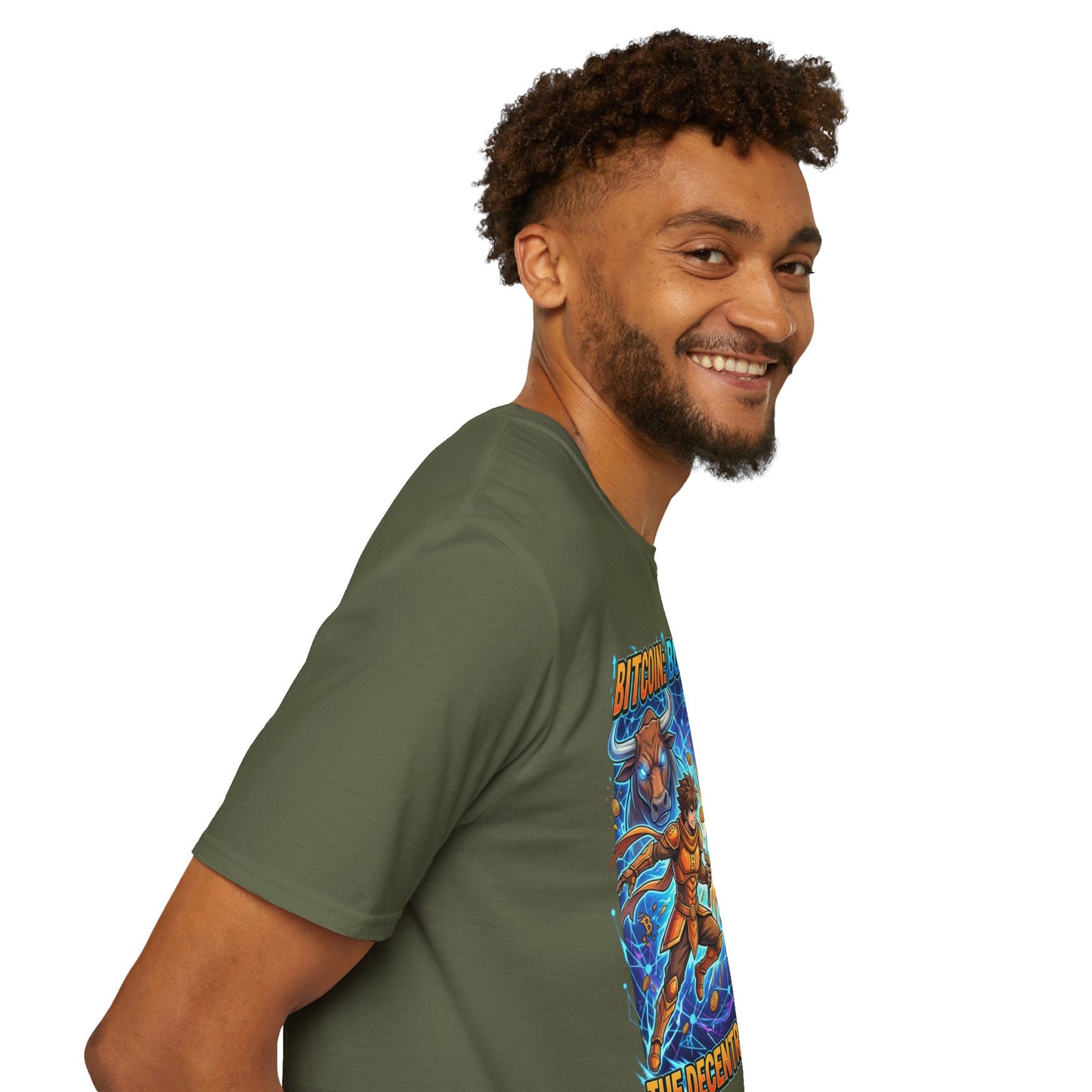 Bitcoin Bull vs Bear T-Shirt - 'The Decentralized Battle' Crypto Graphic Tee