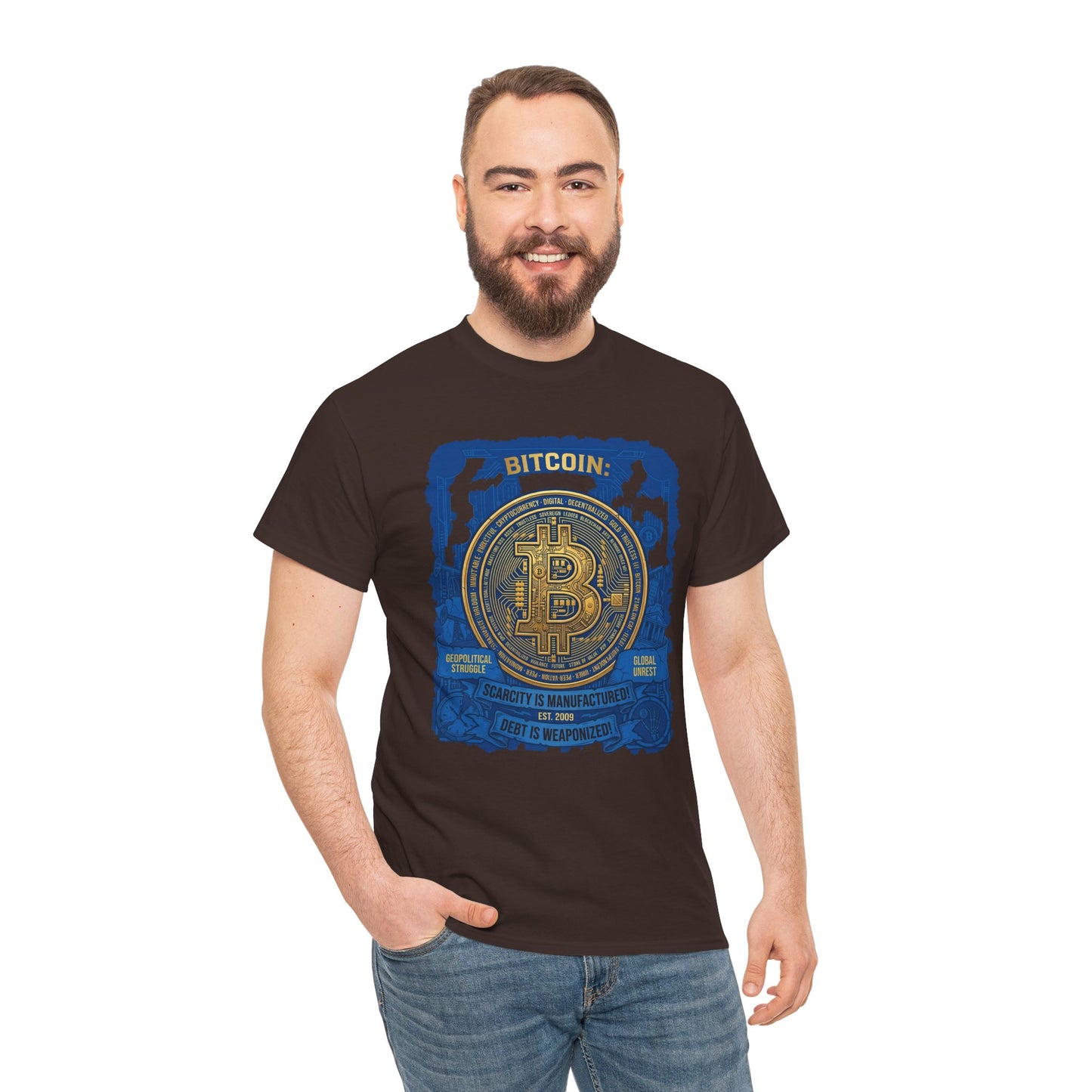 Bitcoin Vintage Coin Graphic Tee — Crypto Enthusiast T-Shirt