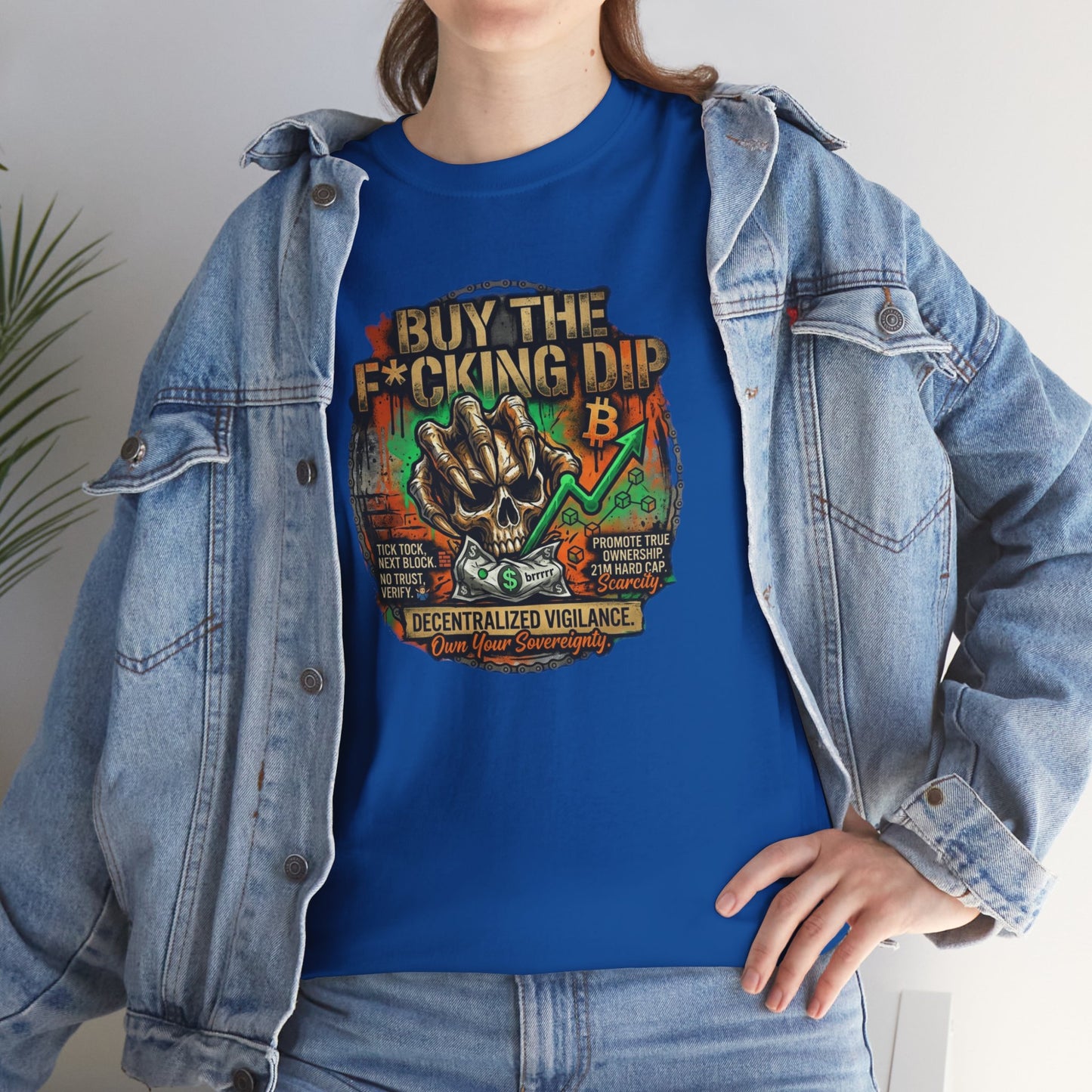 Buy The F*cking Dip Graphic Tee — Stock Market Crypto HODL Trading Shirt