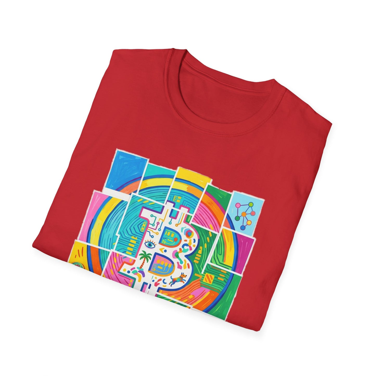 Bitcoin Decentralized Graphic T-Shirt — Colorful Crypto Logo Tee