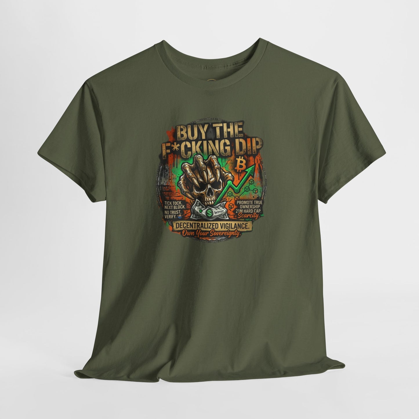 Buy The F*cking Dip Graphic Tee — Stock Market Crypto HODL Trading Shirt