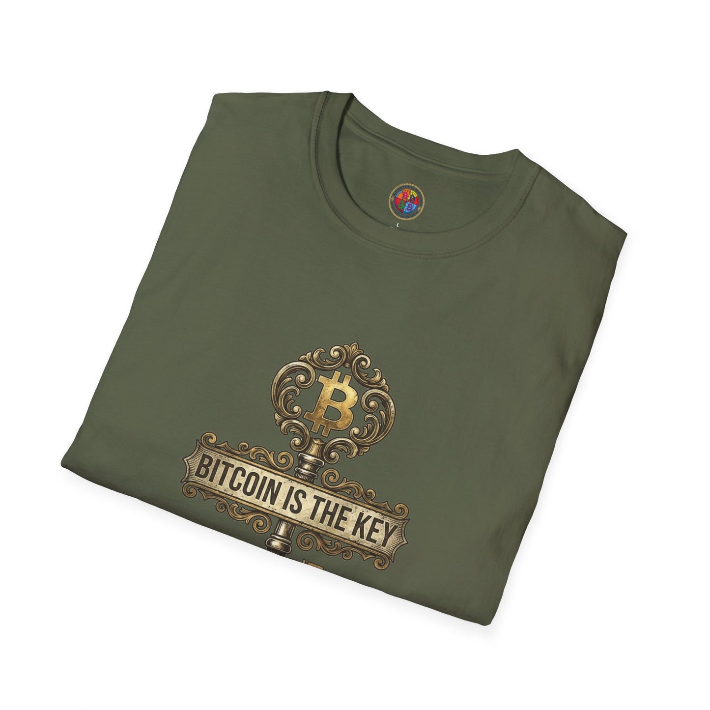 Bitcoin Is The Key Graphic T-Shirt — Vintage Key Crypto Tee