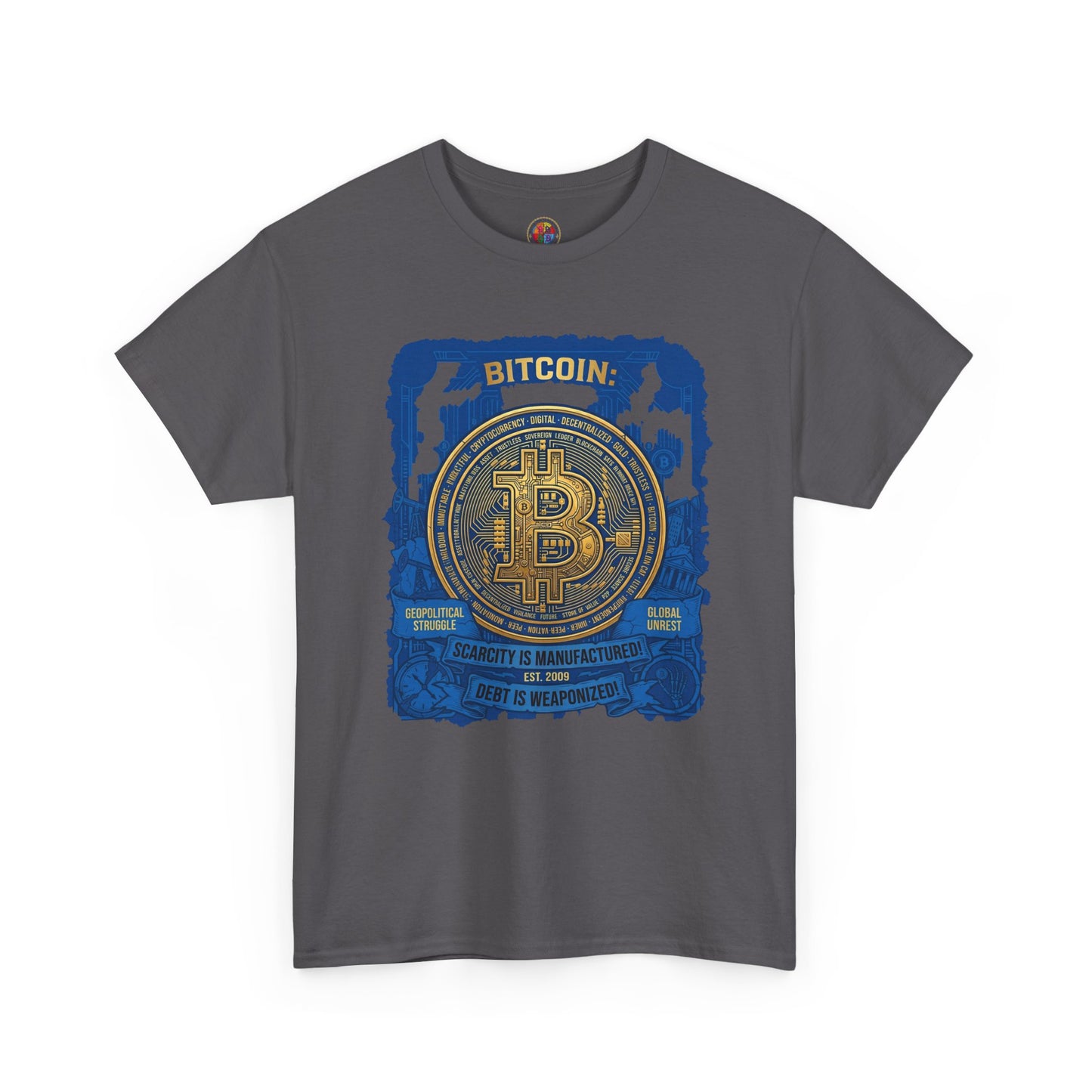 Bitcoin Vintage Coin Graphic Tee — Crypto Enthusiast T-Shirt