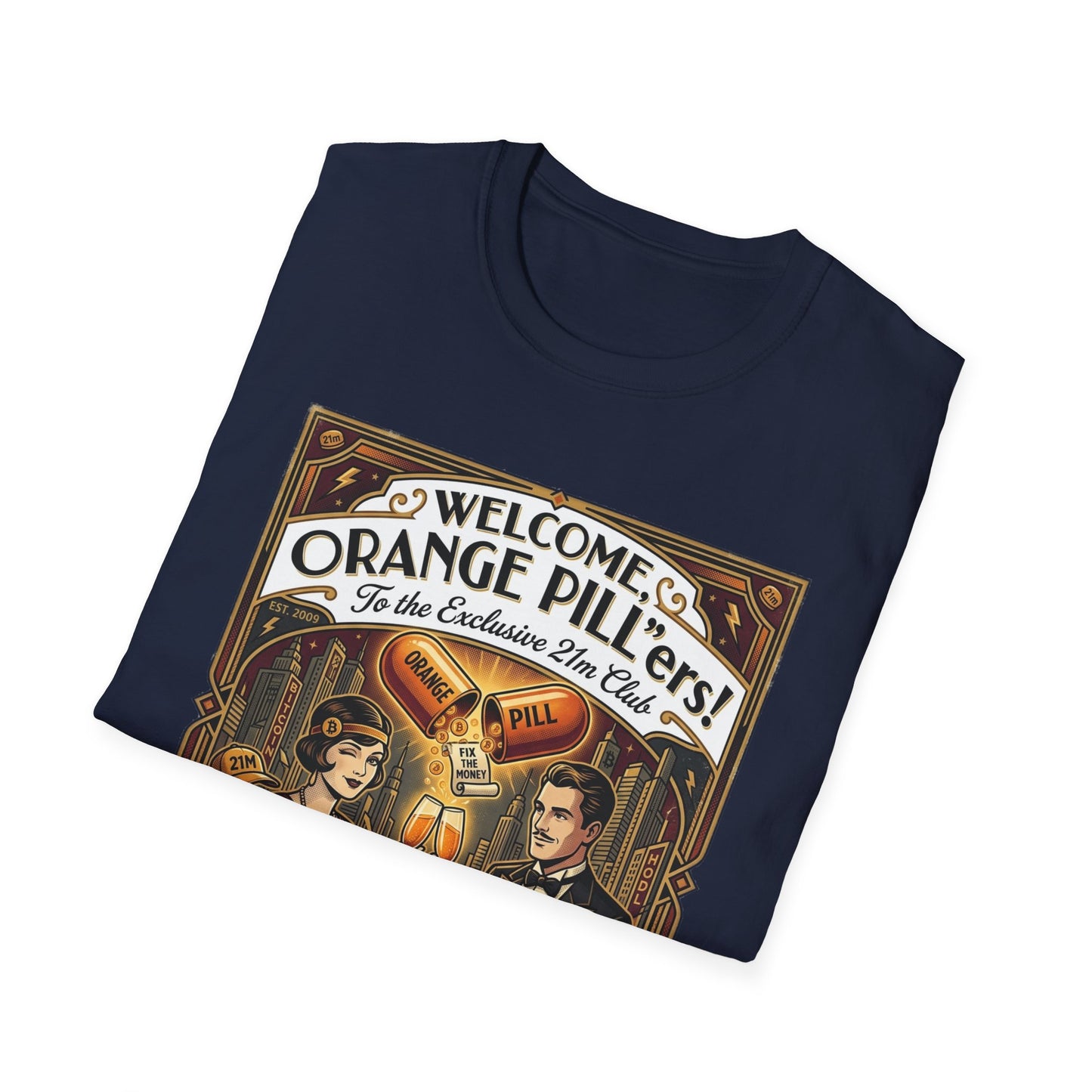 Vintage 'Welcome Orange Pill' T-Shirt — Retro Apothecary Graphic Tee
