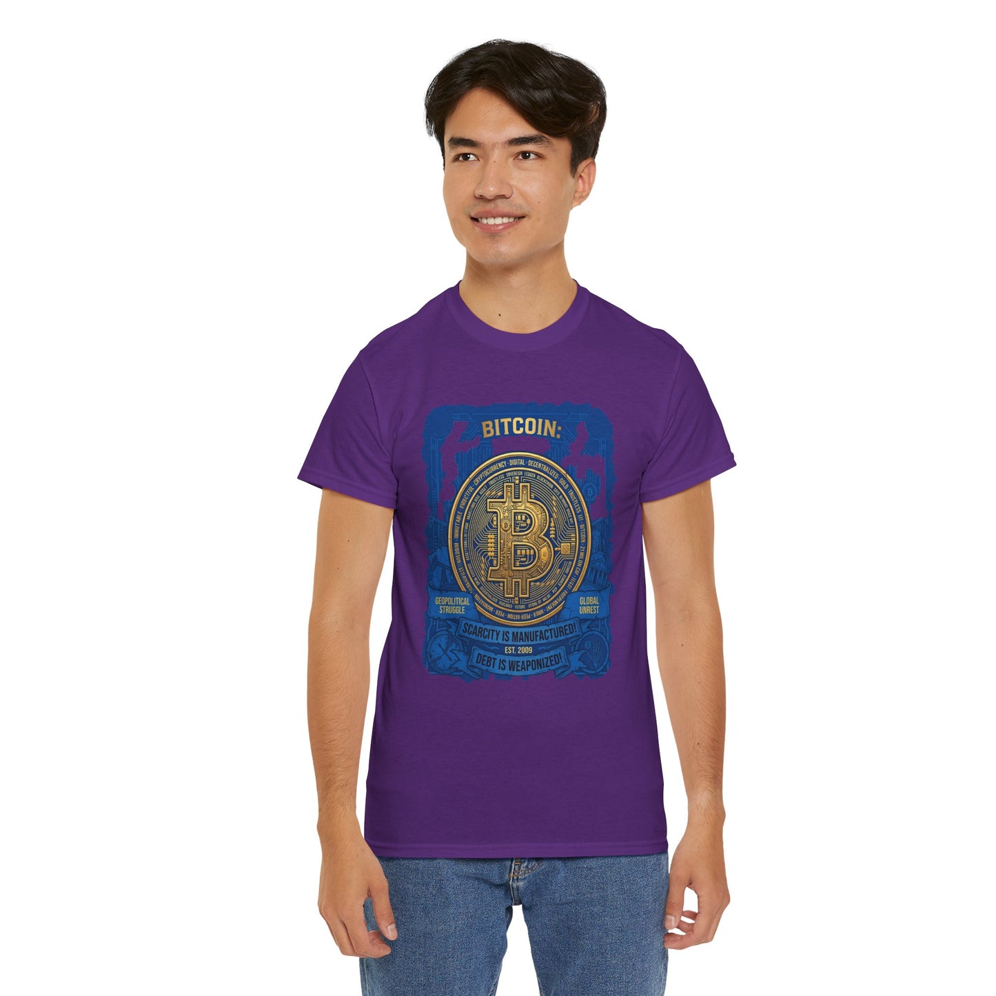 Bitcoin Vintage Coin Graphic Tee — Crypto Enthusiast T-Shirt