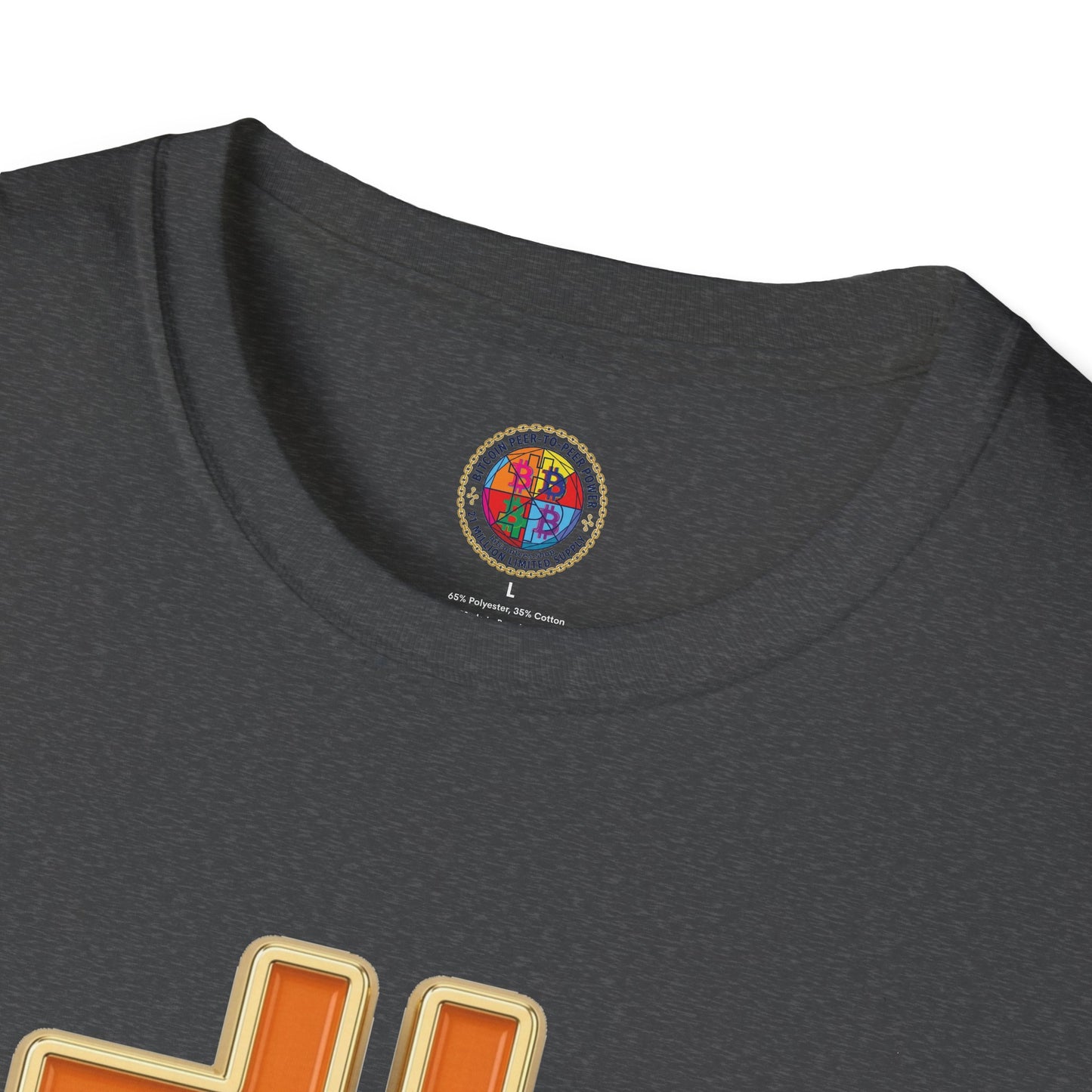 Bitcoin Enamel Logo T-Shirt — Retro Orange Crypto Tee