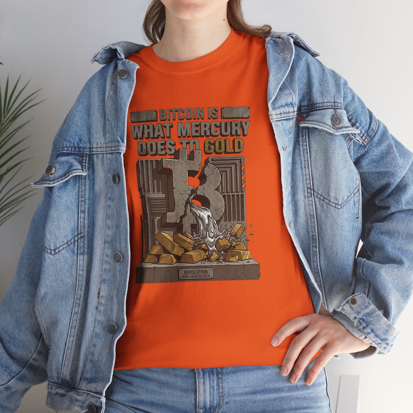 Bitcoin Mercury Effect T-Shirt — "Bitcoin is what mercury does to gold" Graphic Tee