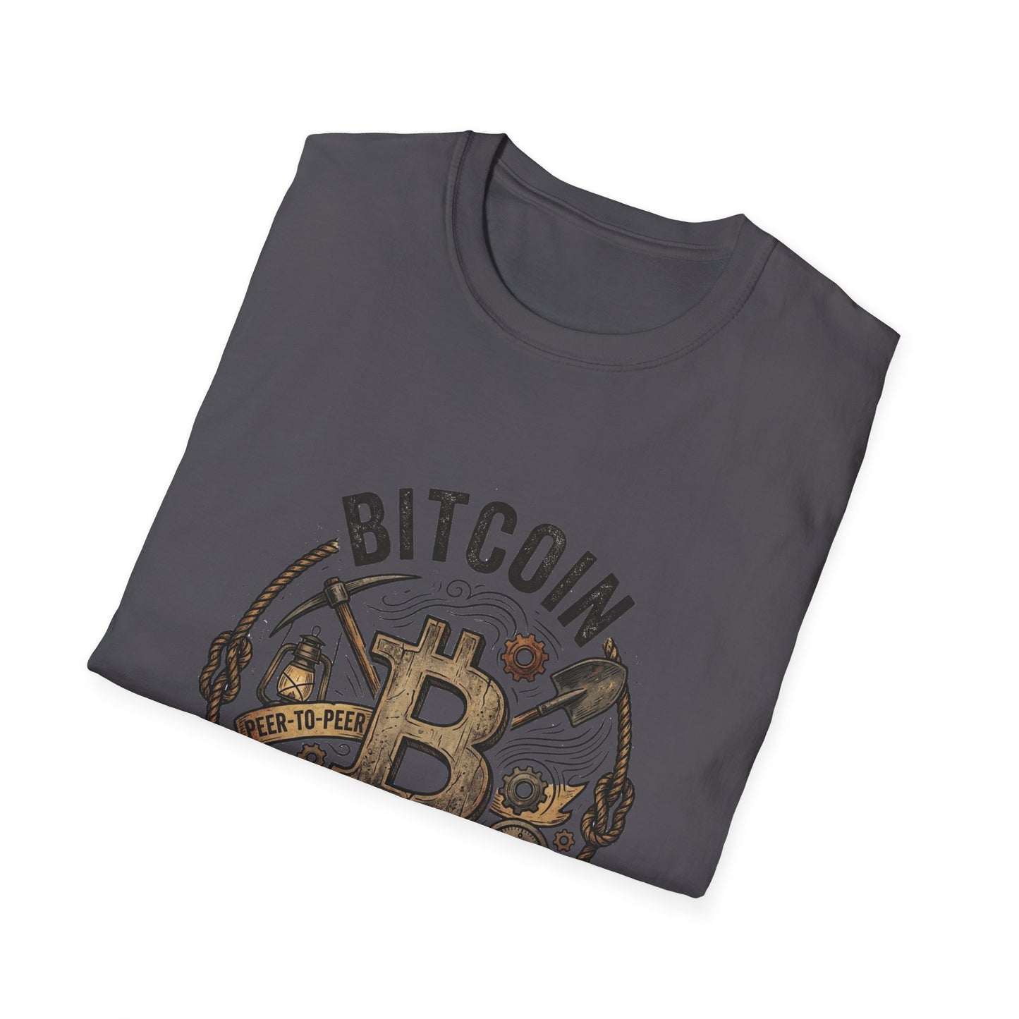 Bitcoin Hard Money T-Shirt — Vintage Crypto Mining Design