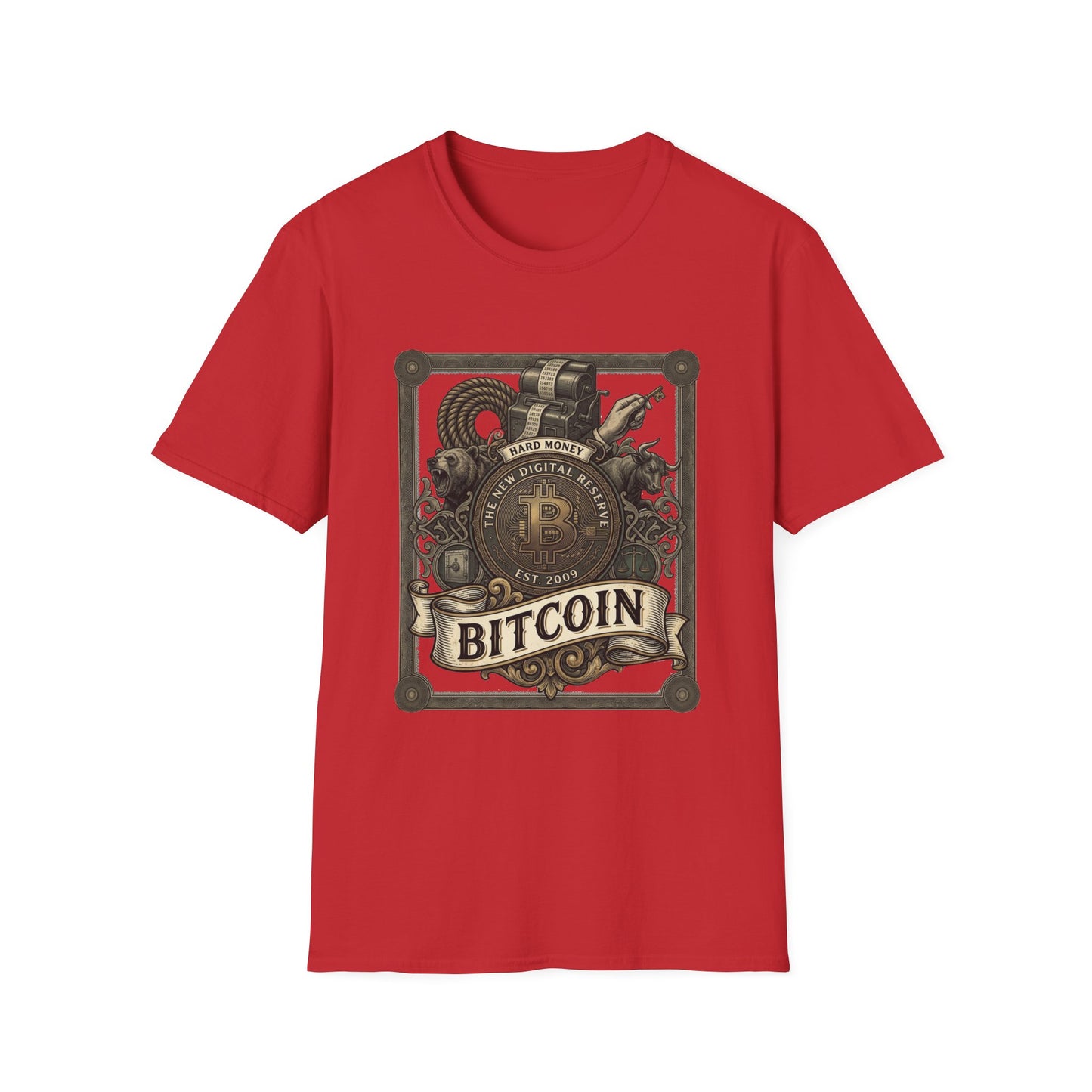 Bitcoin Steampunk T-Shirt — Vintage Crypto Emblem Tee